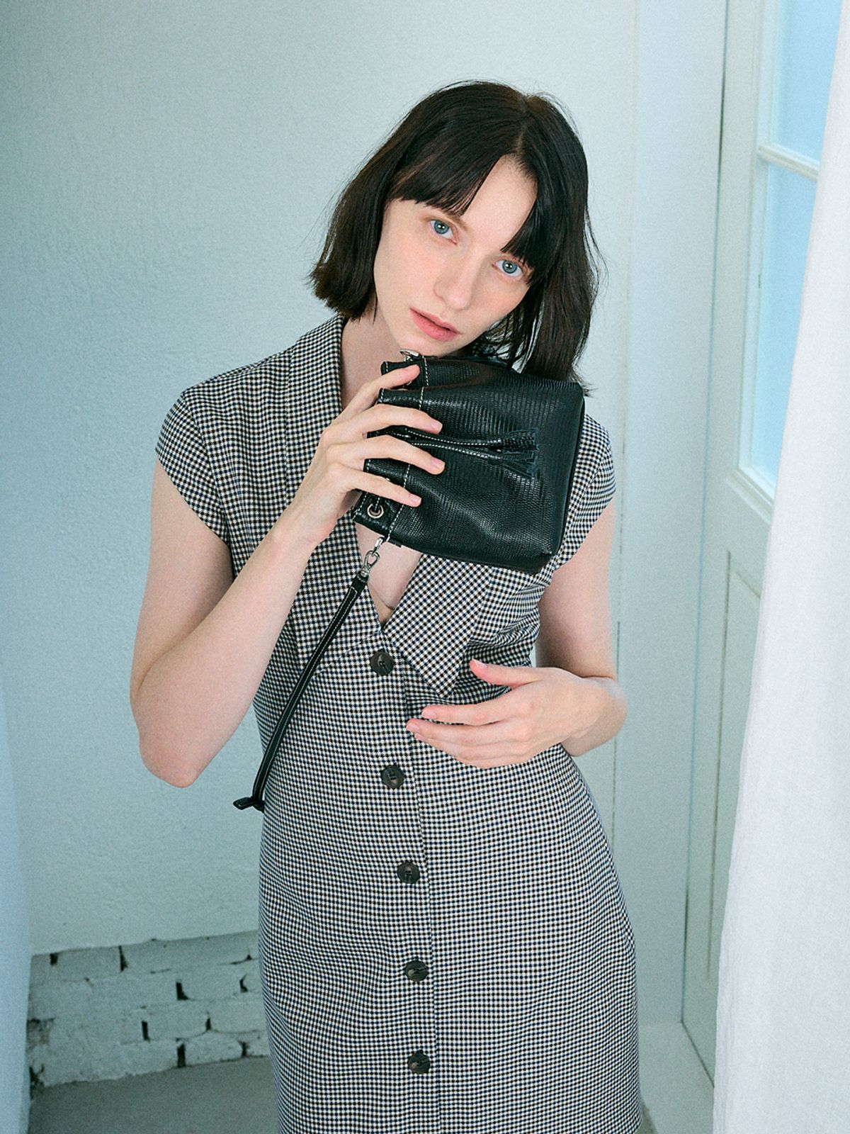 셀레디프(CELEDIFF) rawed small saddle bag_black