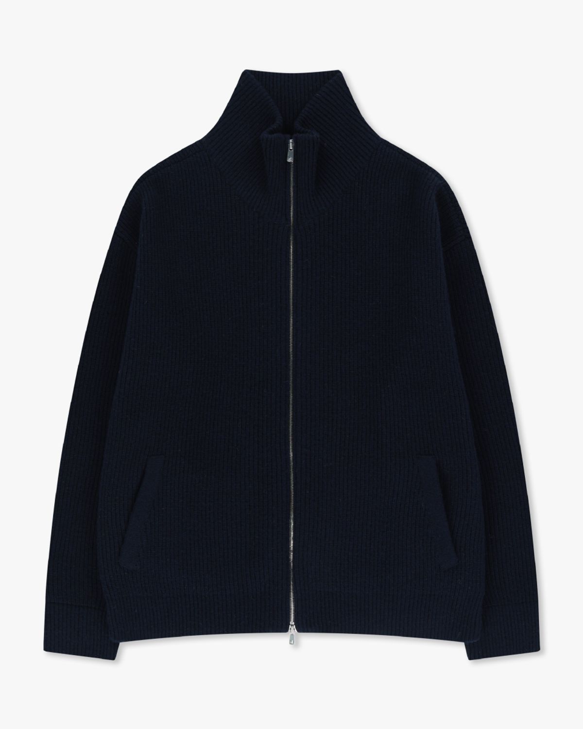 아스트레이(ASTLAY) Excella Lambswool Knit zip-up (Dark Navy)