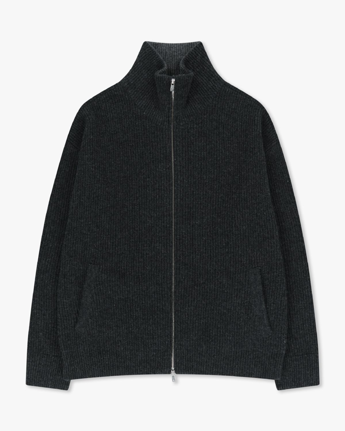아스트레이(ASTLAY) Excella Lambswool Knit zip-up (Charcoal /M.Gray)