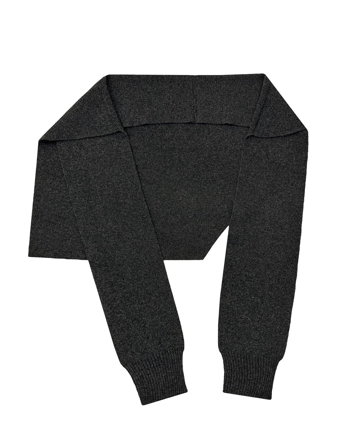 트리밍버드(TREEMINGBIRD) Cashmere Knit Layered Wrap [ Charcoal ]