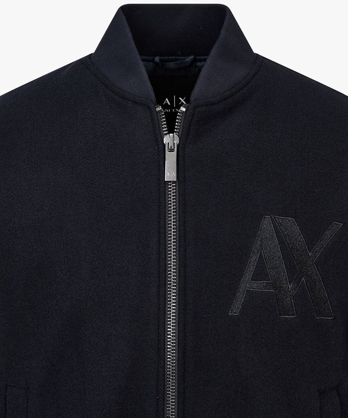 아르마니 익스체인지(ARMANI EXCHANGE) 남성 자수 로고 투웨이 집업 블루종_네이비 A414310018