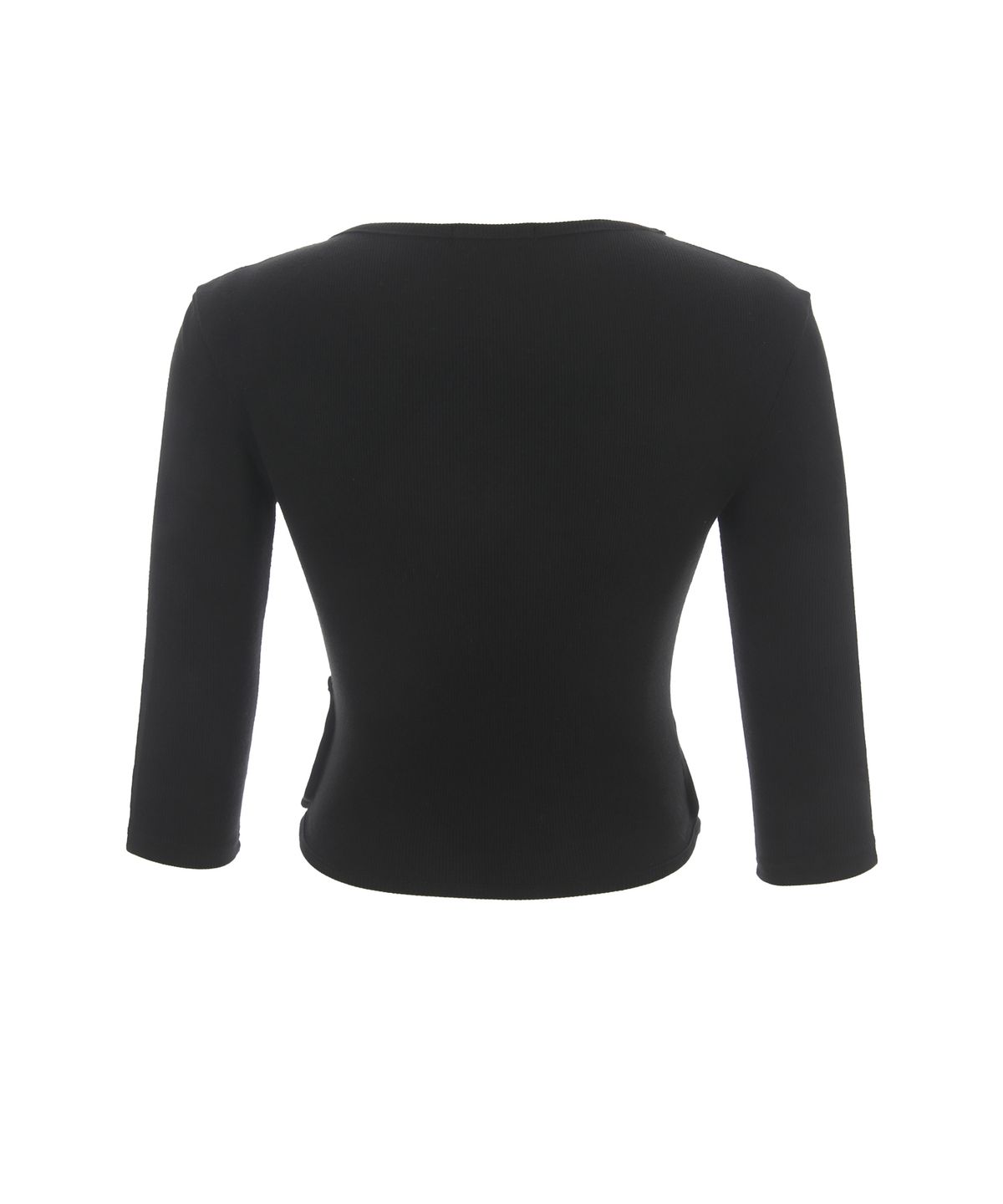 더블에스씨 아카이브(WSC ARCHIVE) Lace button-up wrap T-shirt 001(Black)