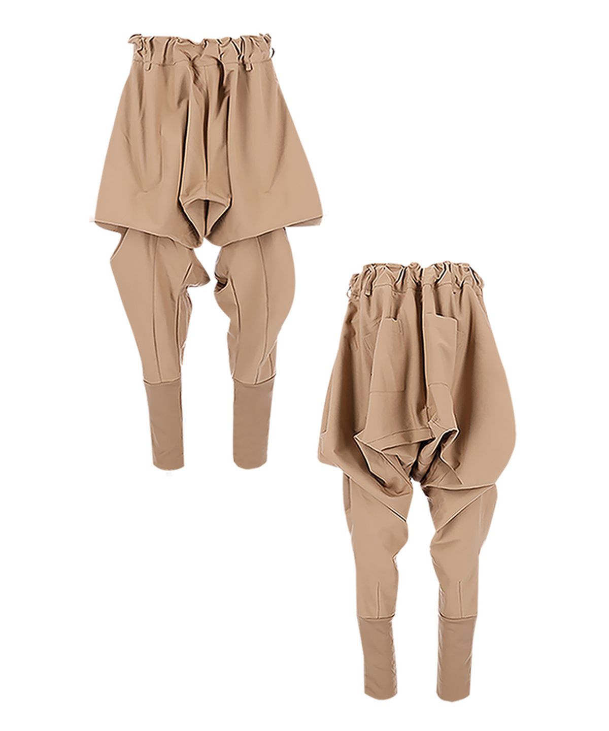 레큘리(RECULER) 바텍 스커트 실루엣 배기팬츠 Beige