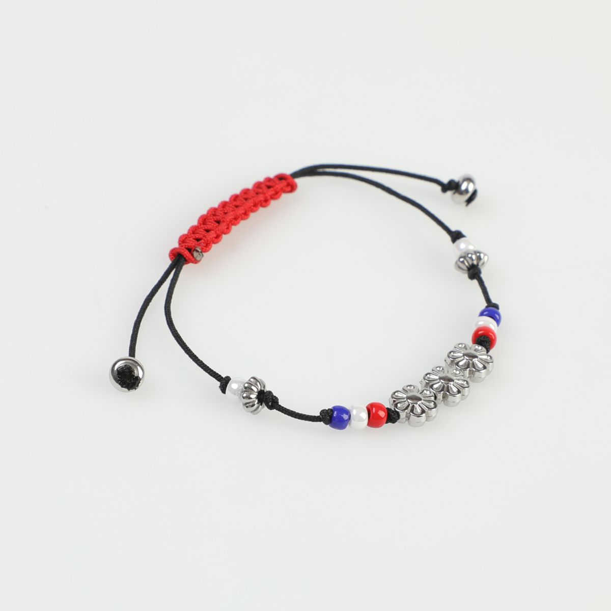 어센틱모즈(AUTHENTICMODS) ATCM flower beads bracelet(Black)