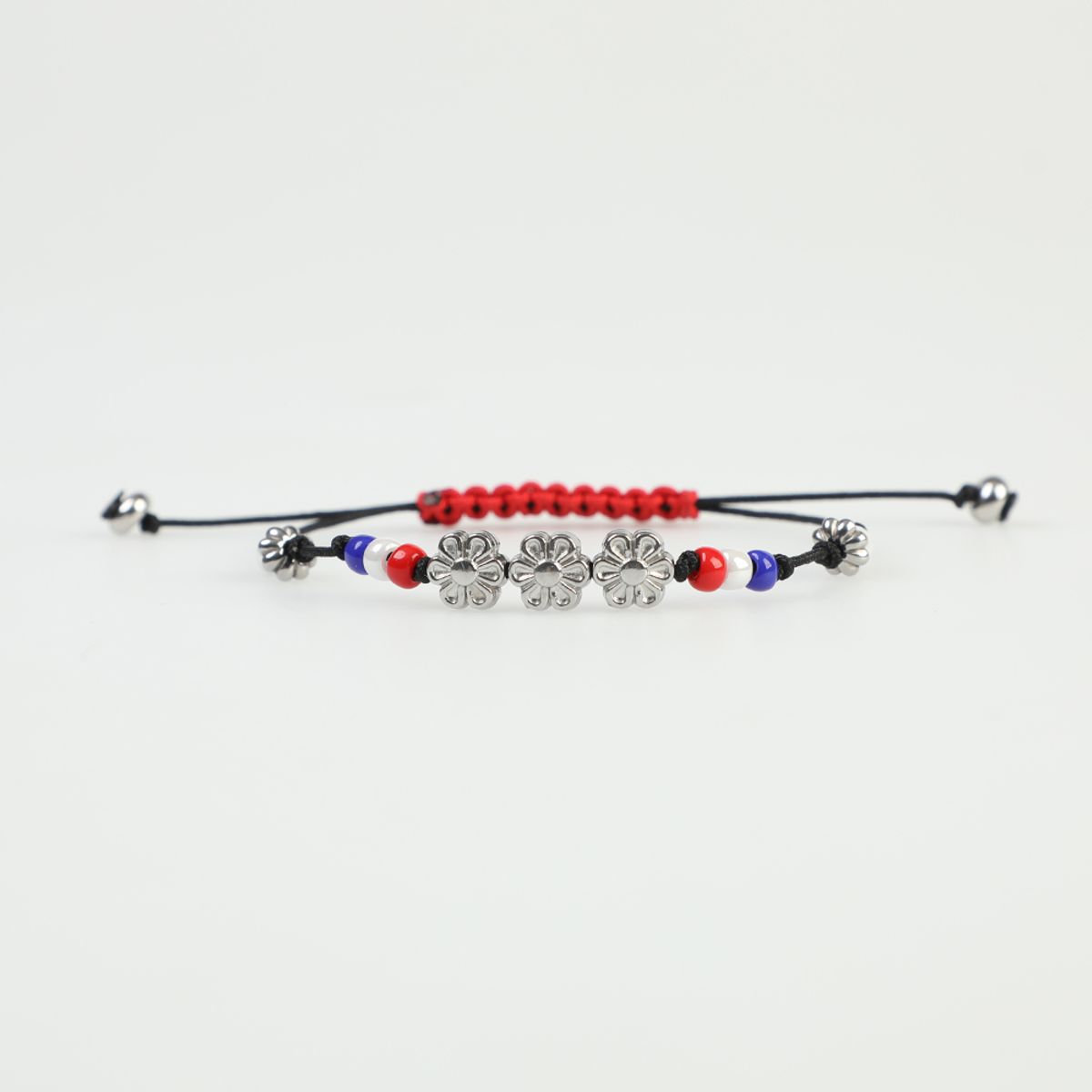 어센틱모즈(AUTHENTICMODS) ATCM flower beads bracelet(Black)
