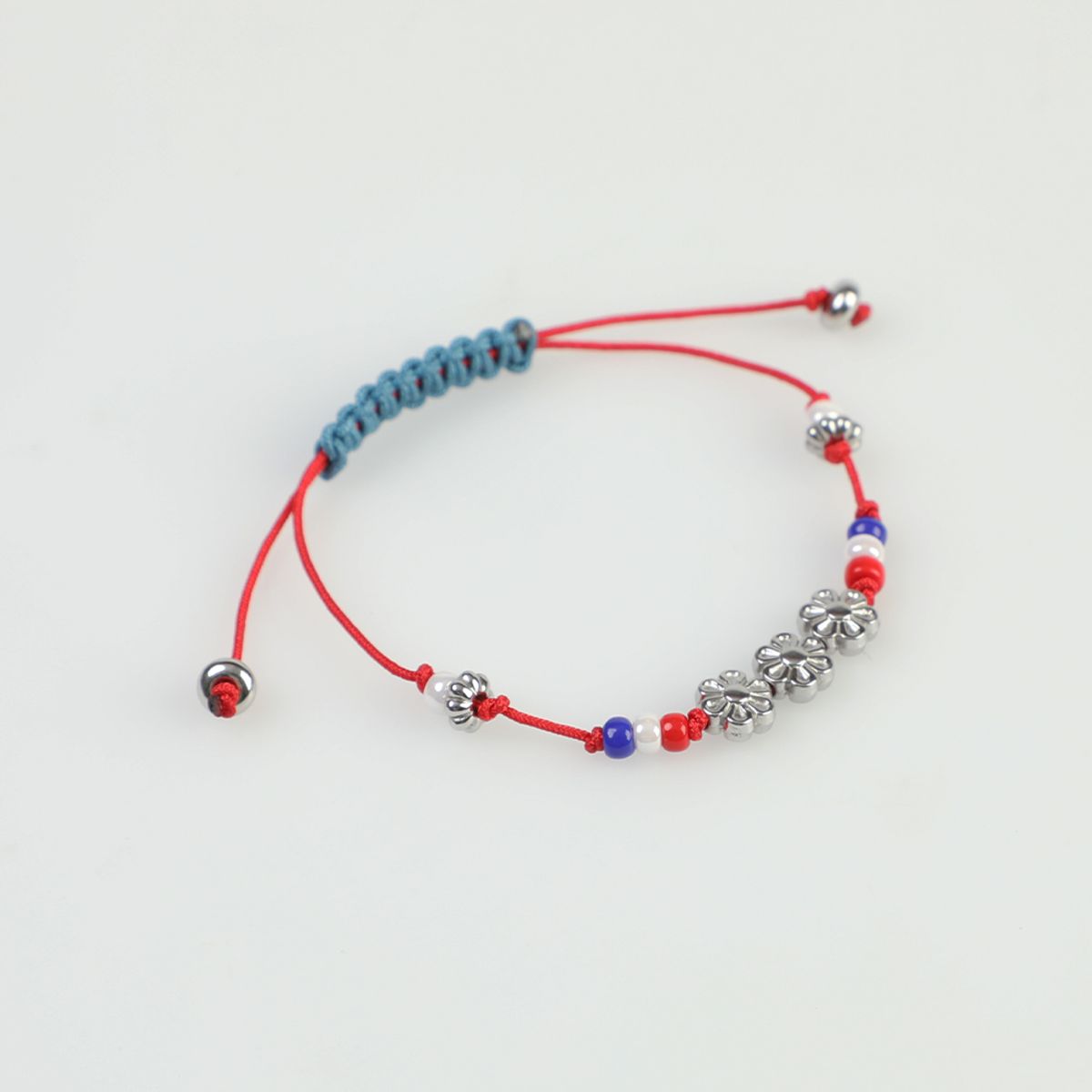 어센틱모즈(AUTHENTICMODS) ATCM flower beads bracelet(red)