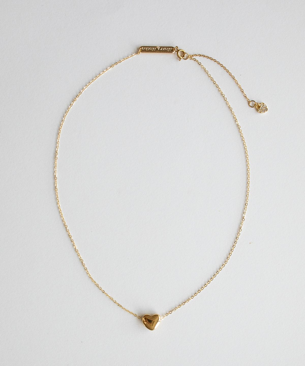 메리모티브(MERRYMOTIVE) Gold heart point drop chain necklace