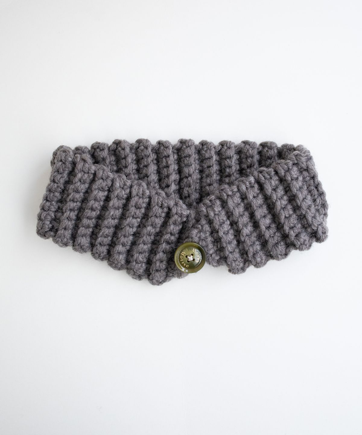 메리모티브(MERRYMOTIVE) Wool blend knit ear warmer and hairband (Brown grey)