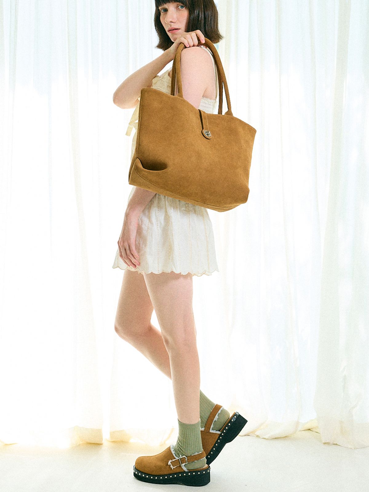 셀레디프(CELEDIFF) barnet stud clogs_suede brown