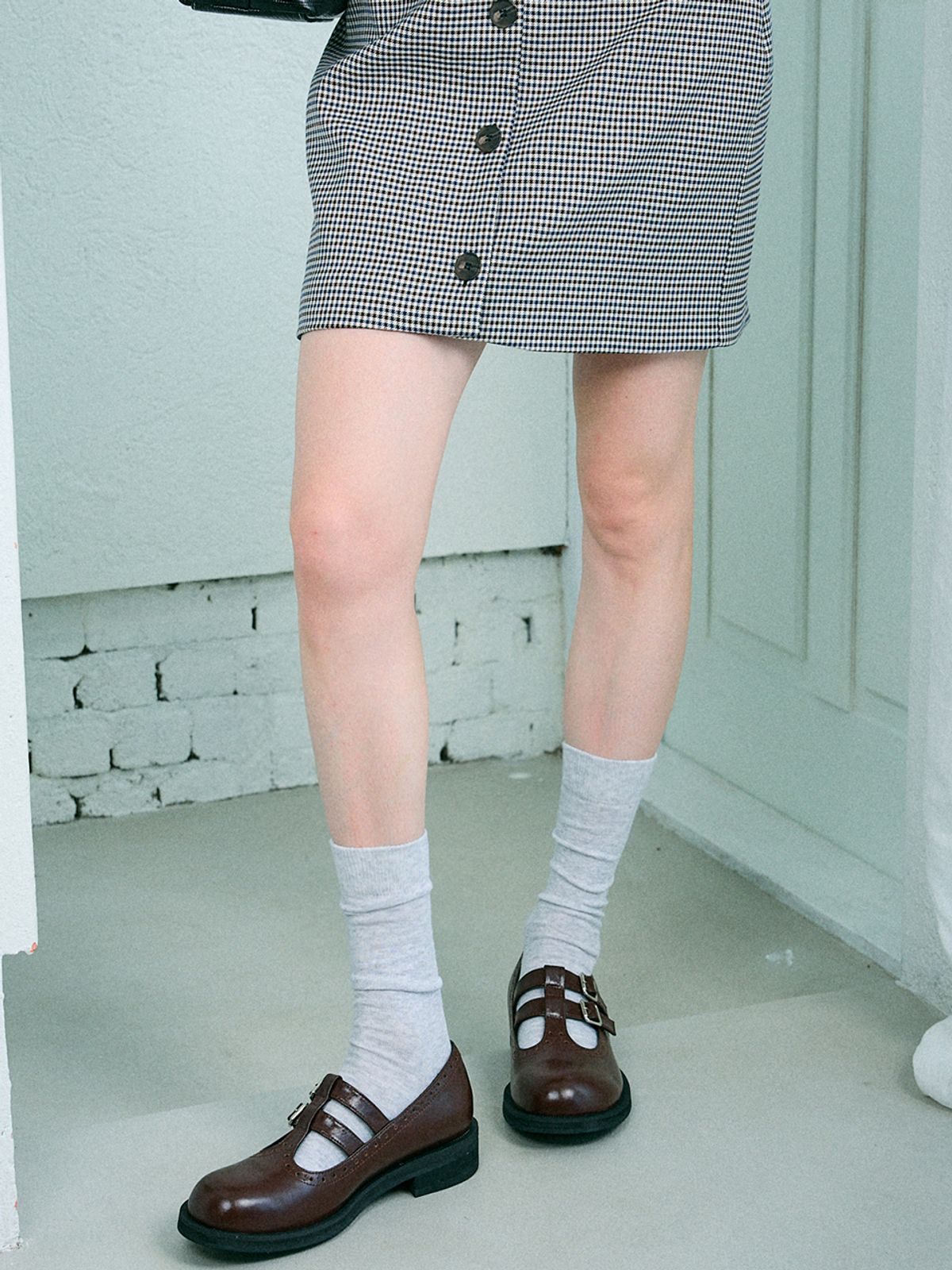 셀레디프(CELEDIFF) elf two buckle loafer _choco