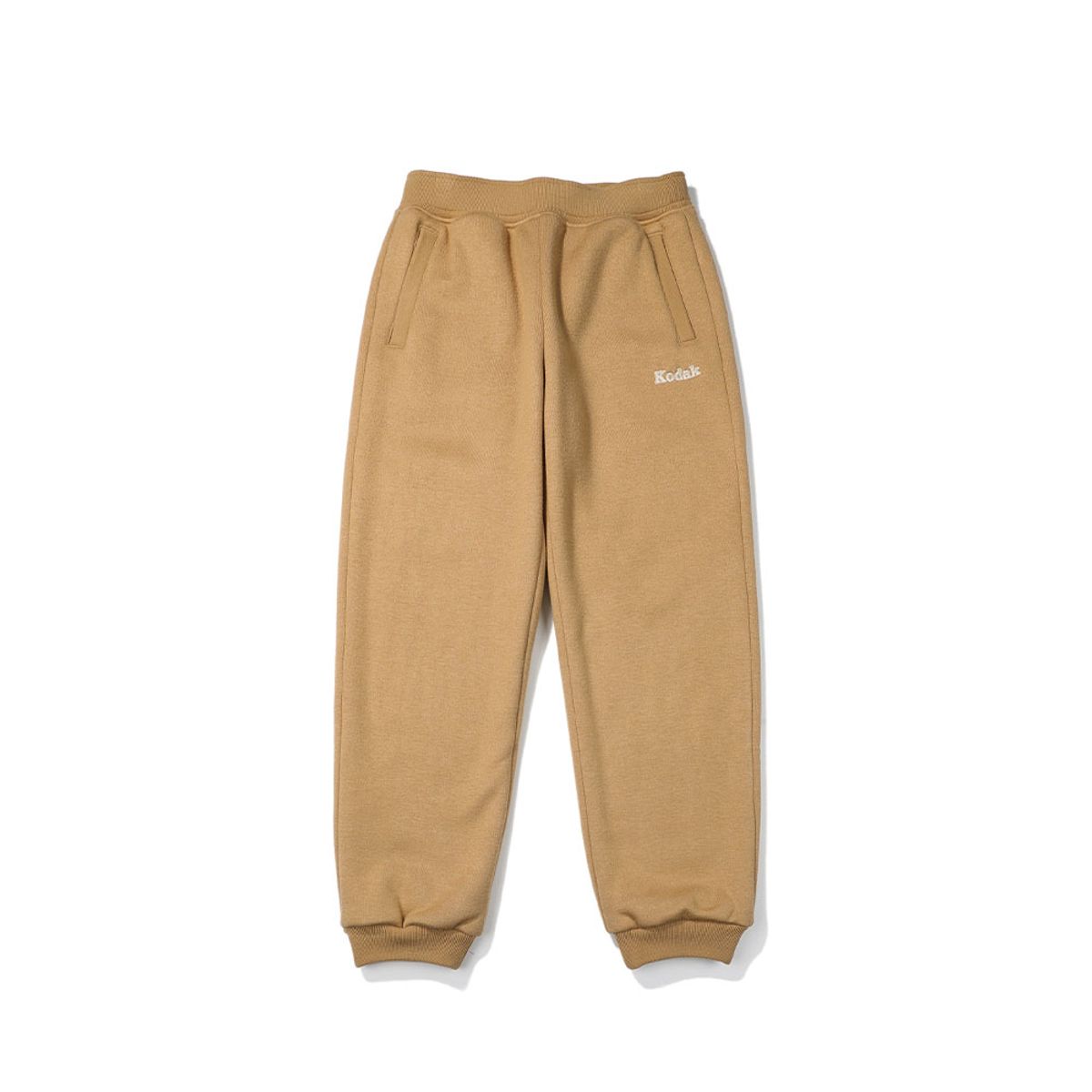 코닥(KODAK) 브라우니 세미오버핏 라이트웜 기모 조거팬츠 BEIGE
