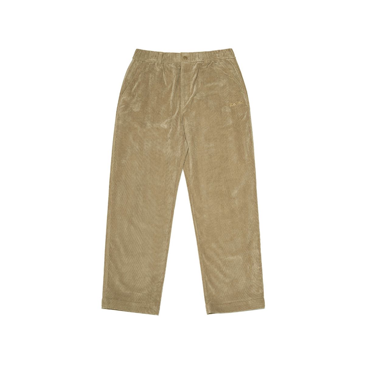 코닥(KODAK) 브라우니 레귤러핏 코듀로이 테이퍼드 팬츠 BEIGE