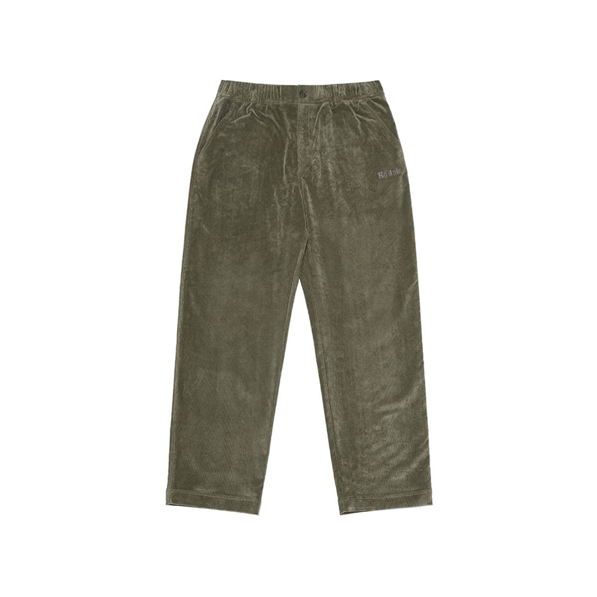 코닥(KODAK) 브라우니 레귤러핏 코듀로이 테이퍼드 팬츠 KHAKI