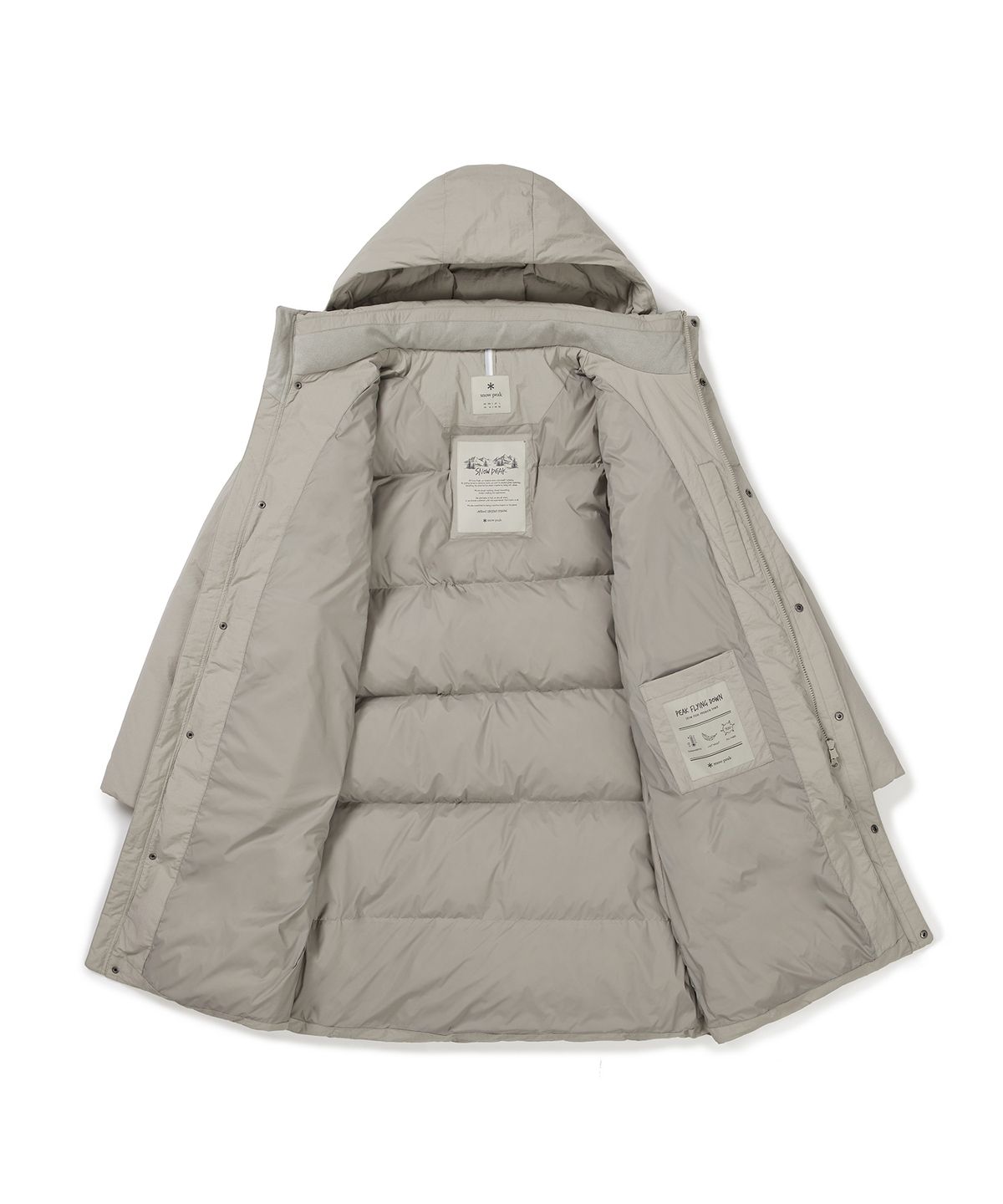 스노우피크 어패럴(SNOWPEAK APPAREL) 시티캠퍼 롱 다운 자켓 (S24WMGDJ66) Beige Gray