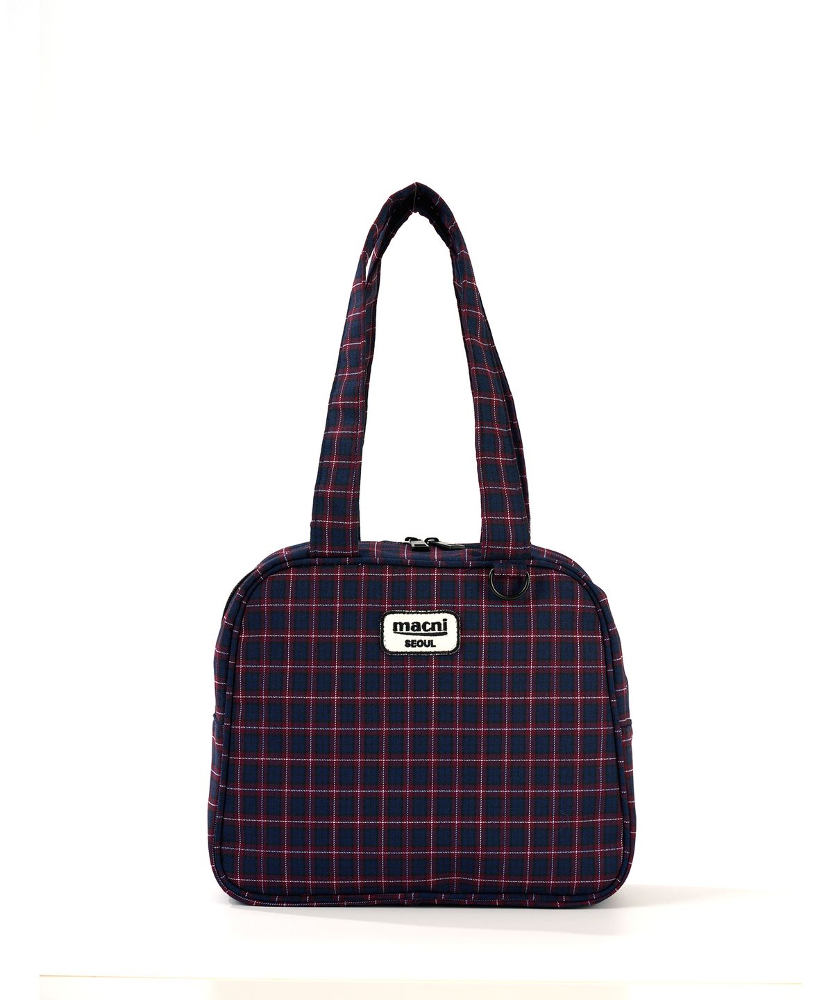 마크니(MACNI) CHECKER SQUARE SHOULDER BAG NAVY CHECK