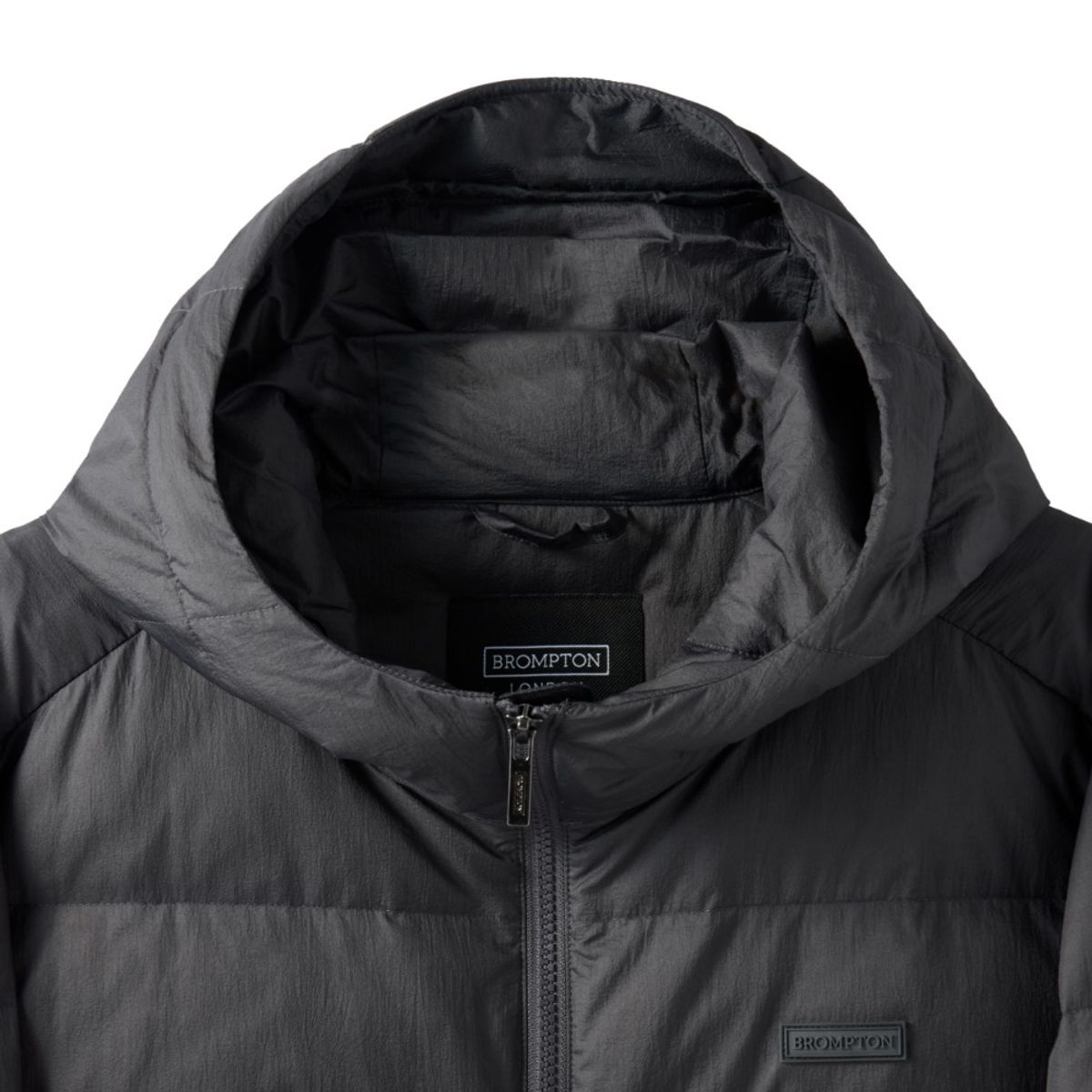 브롬톤 런던(BROMPTON LONDON) AEROWARM HOOD LIGHTWEIGHT DOWN - CHARCOAL (P244UDW102)