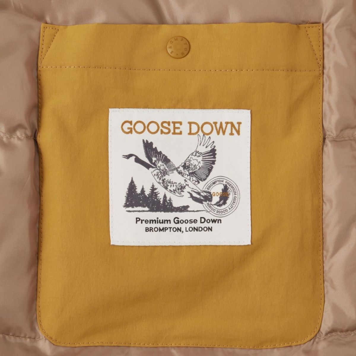 브롬톤 런던(BROMPTON LONDON) BRITISH CAMPER POCKET DOWNVEST - MUSTARD (P244UDV410)