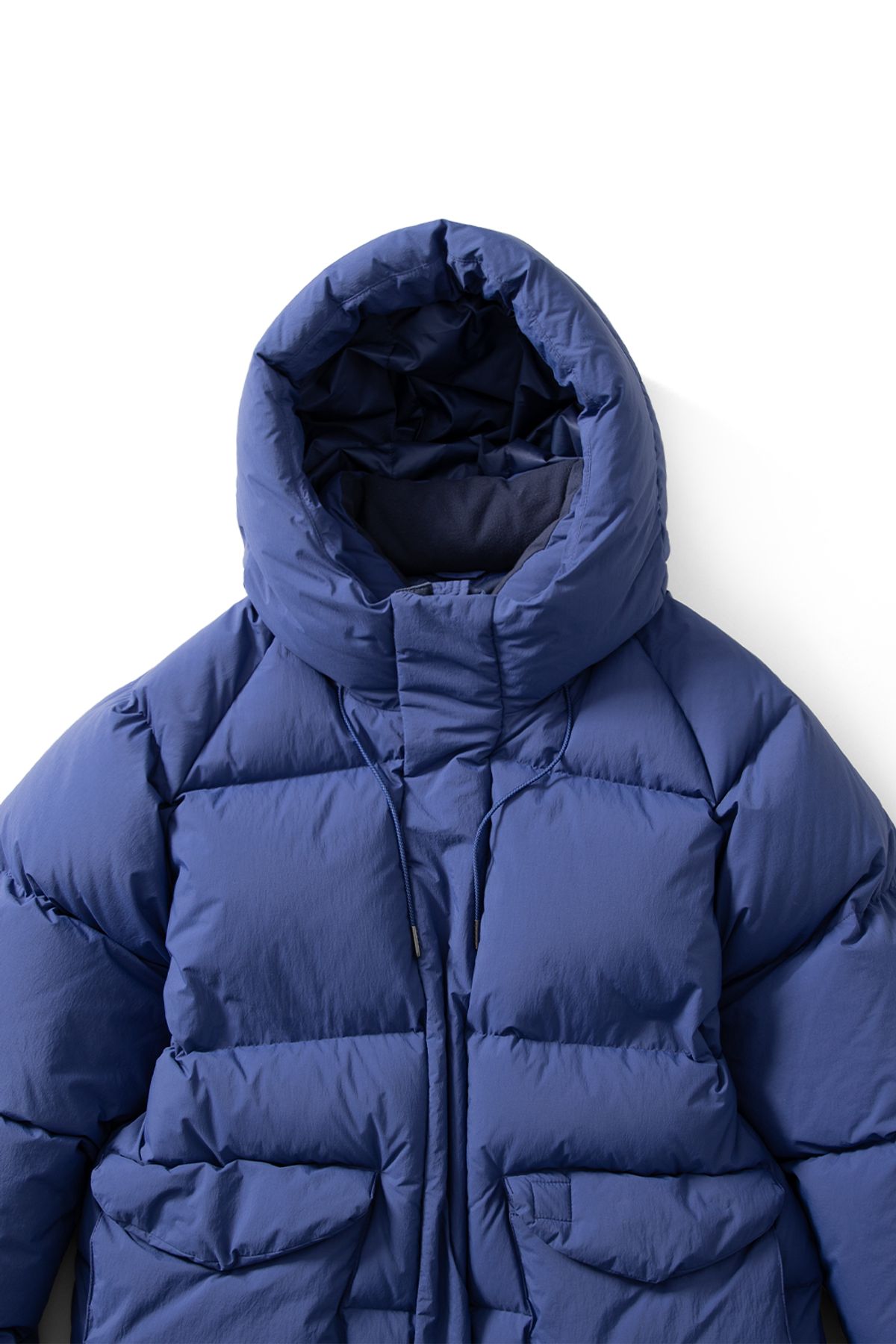 홀리선(HORLISUN) Northcove Water Repellent Hoodie Duckdown Jacket ROYAL BLUE