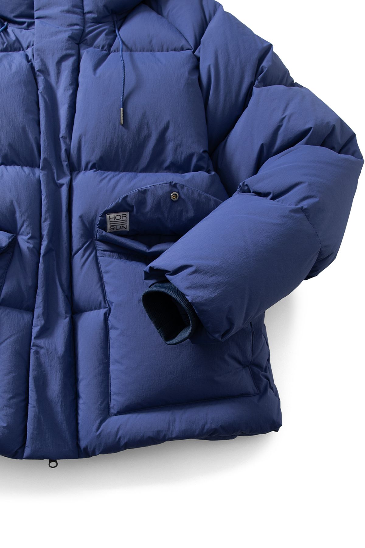 홀리선(HORLISUN) Northcove Water Repellent Hoodie Duckdown Jacket ROYAL BLUE