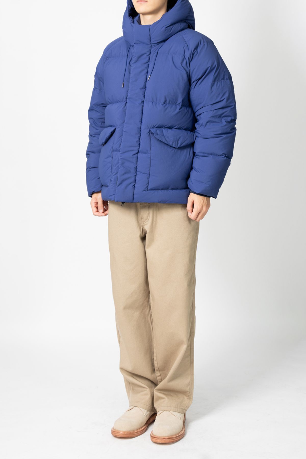 홀리선(HORLISUN) Northcove Water Repellent Hoodie Duckdown Jacket ROYAL BLUE