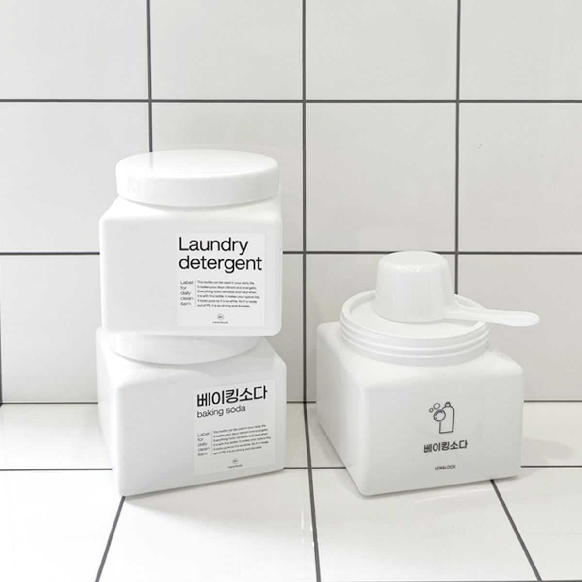 뉴앤룩(NEWNLOOK) [3pack] 세탁세제 가루 보관통 2size