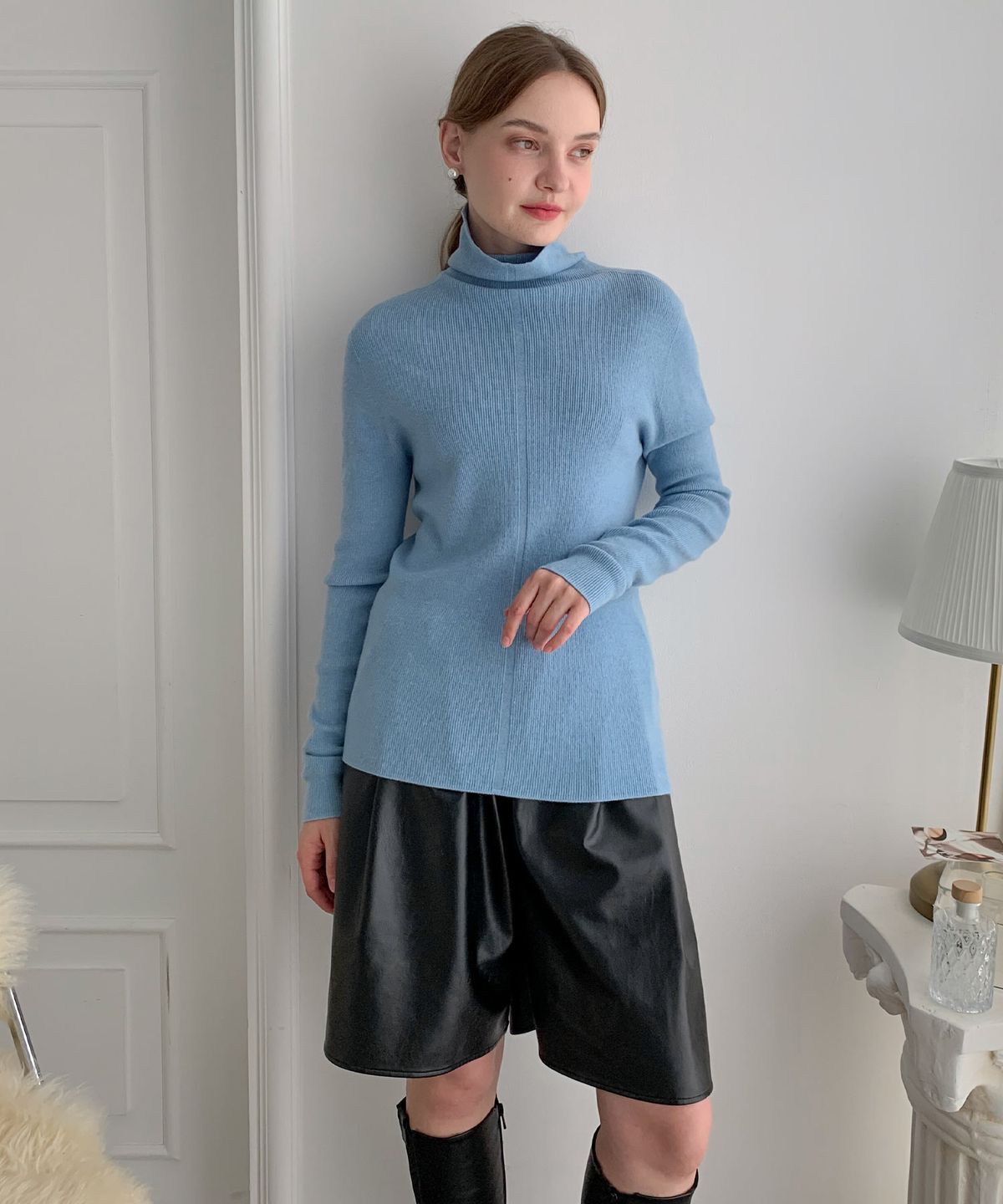 바스카라(VASCARA) Basic Wholegarment High neck Wool Knitwear (8colors)