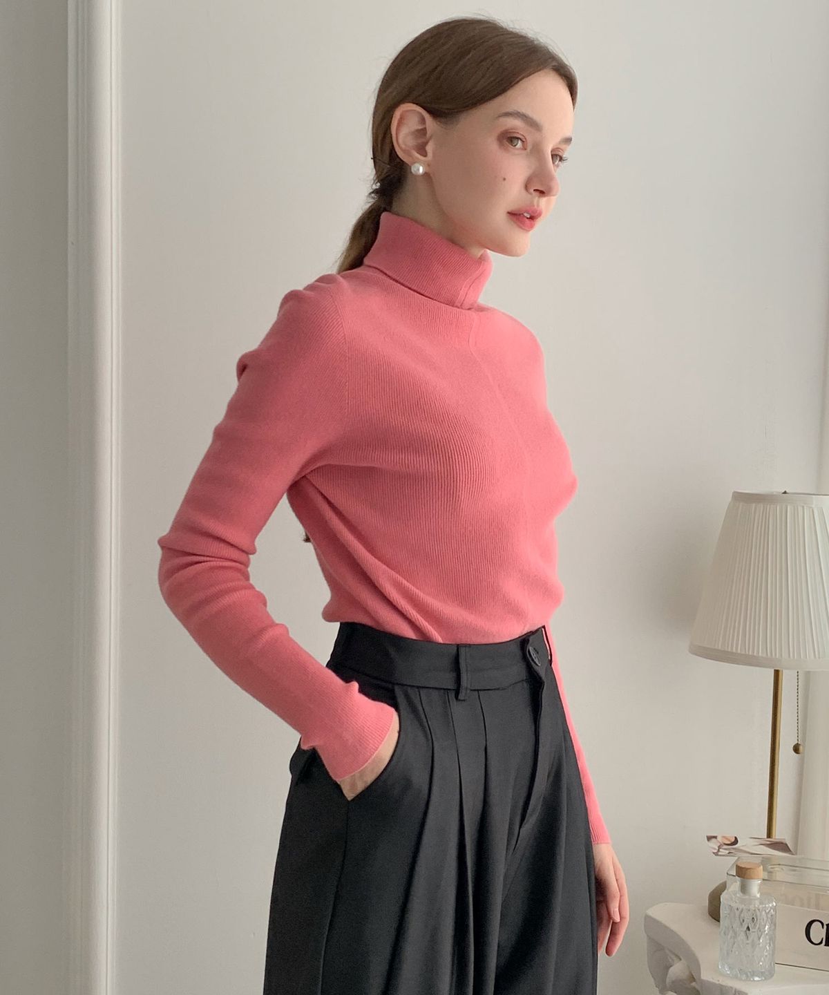 바스카라(VASCARA) Basic Wholegarment High neck Wool Knitwear (8colors)