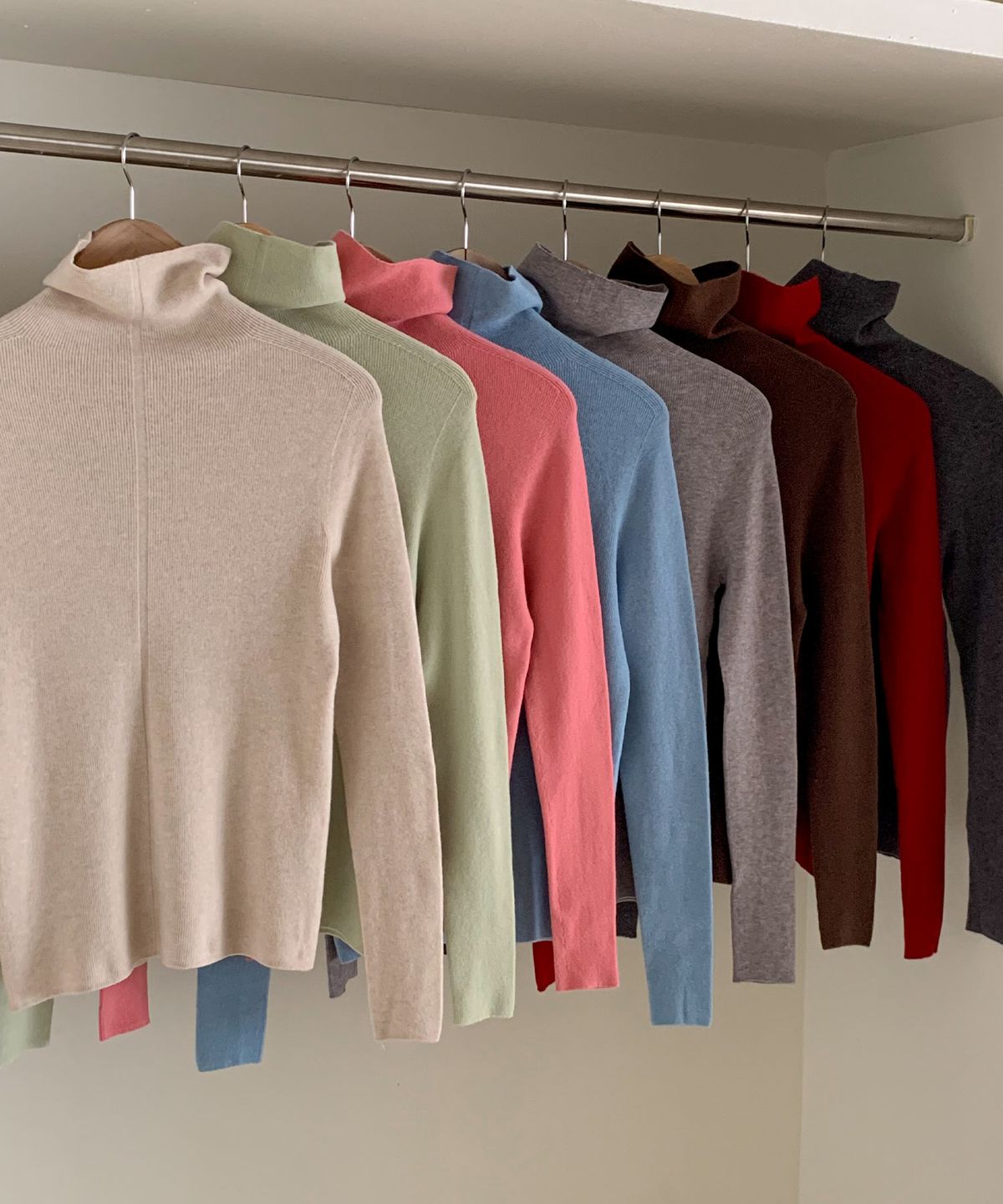 바스카라(VASCARA) Basic Wholegarment High neck Wool Knitwear (8colors)