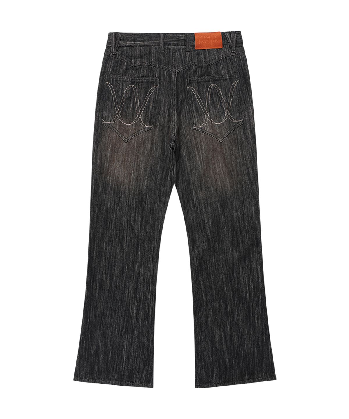 웨슬리 휴스턴(WESLEYHYUSTON) HARSH DYEING SLUB DENIM PANTS BLACK