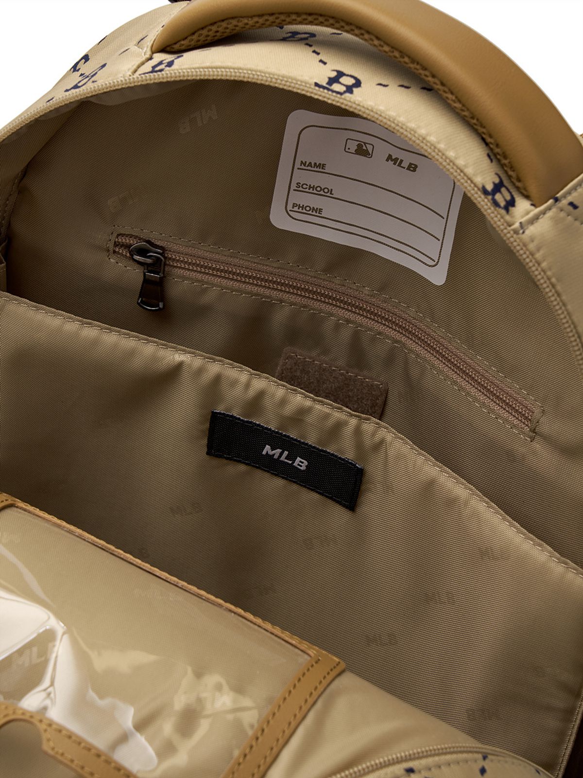 엠엘비 키즈(MLB KIDS) 뉴럭스 모노그램 책가방 세트 BOS (Beige)