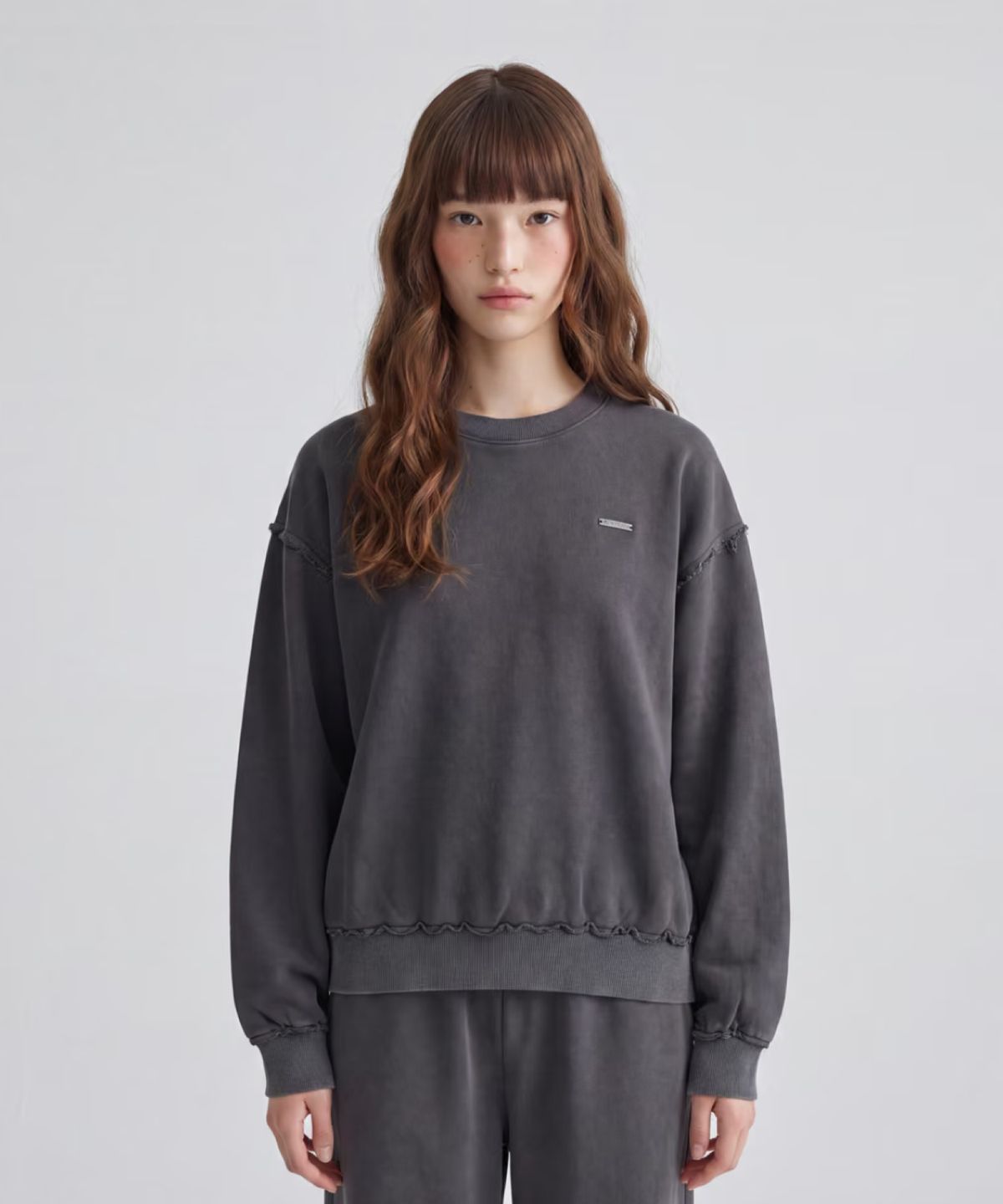 키시닝(KISYNING) Vintage Dark Moon Sweatshirt (Charcoal)