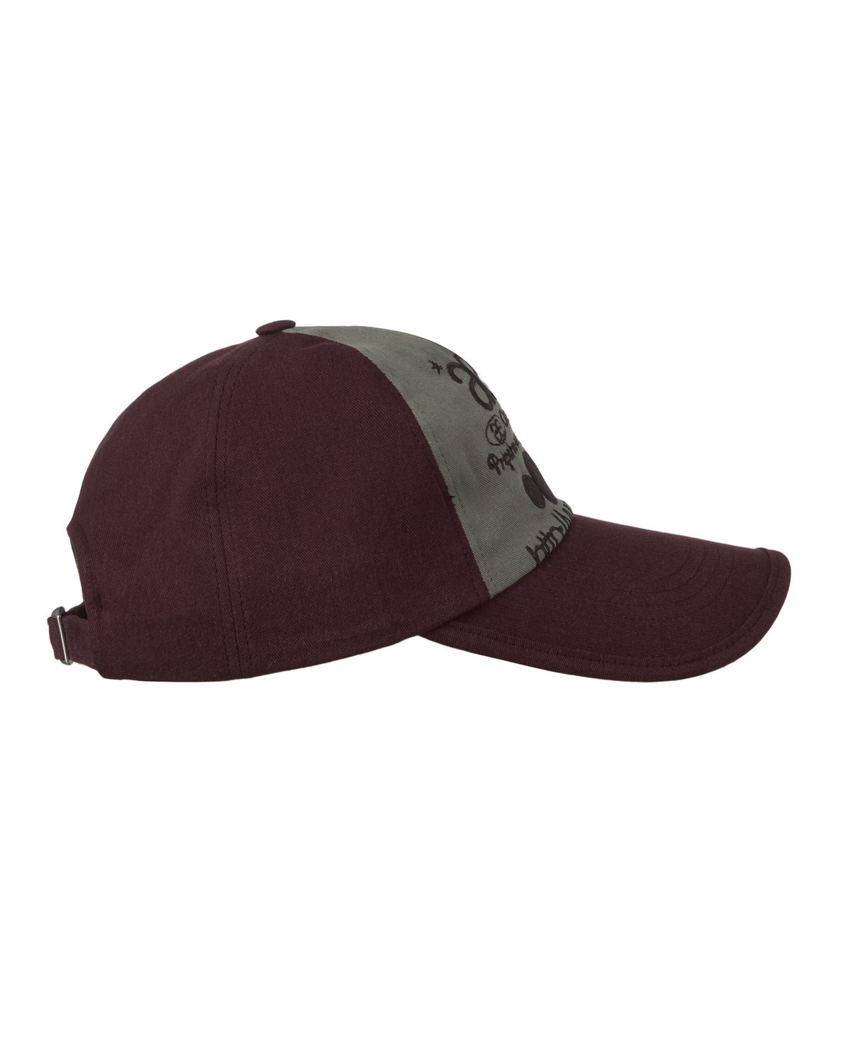 에이이에이이(AEAE) WEB LOGO 5 PANNEL BALL CAP [BURGUNDY/GREY]