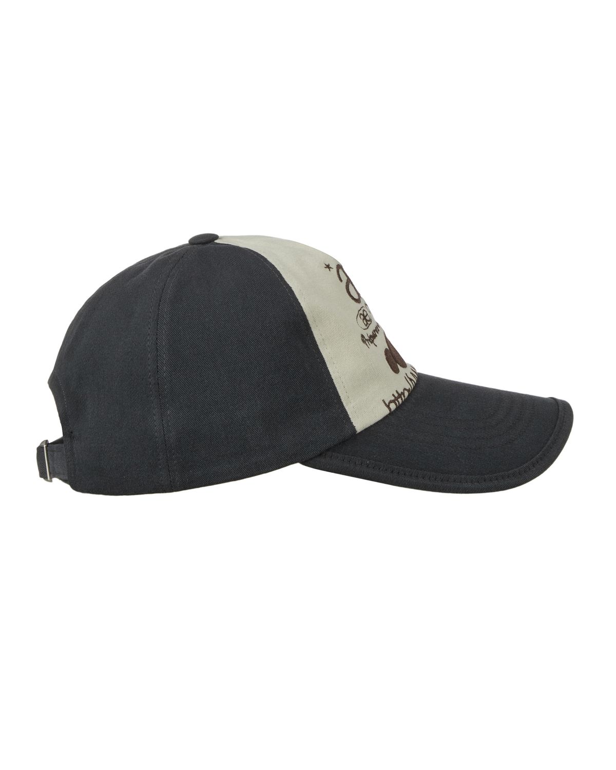 에이이에이이(AEAE) WEB LOGO 5 PANNEL BALL CAP [NAVY/IVORY]