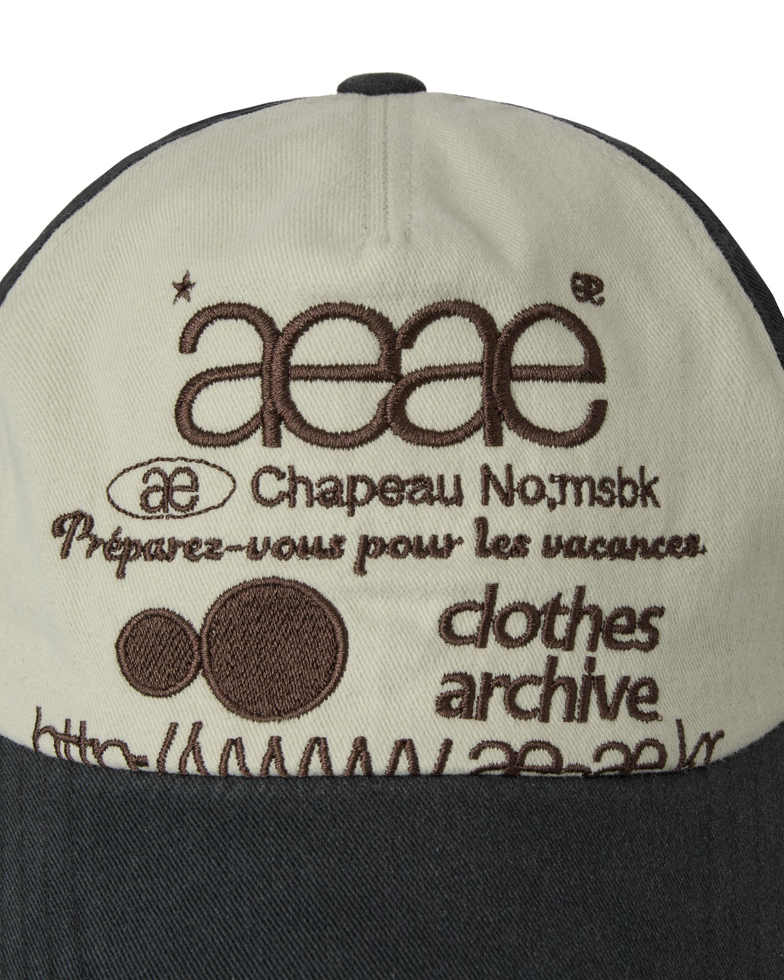 AEAE] WEB LOGO 5 PANNEL BALL CAP - [BEIGE] 正規品 韓国