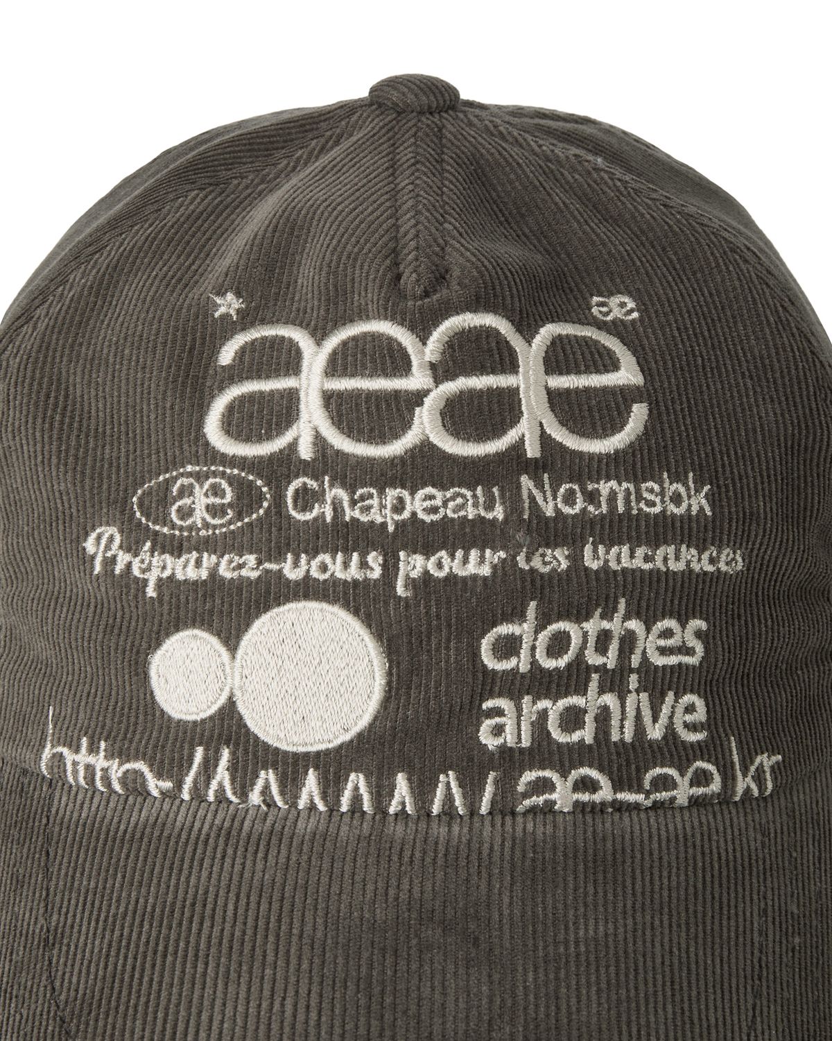 에이이에이이(AEAE) WEB LOGO CORDUROY CAP [BROWN]