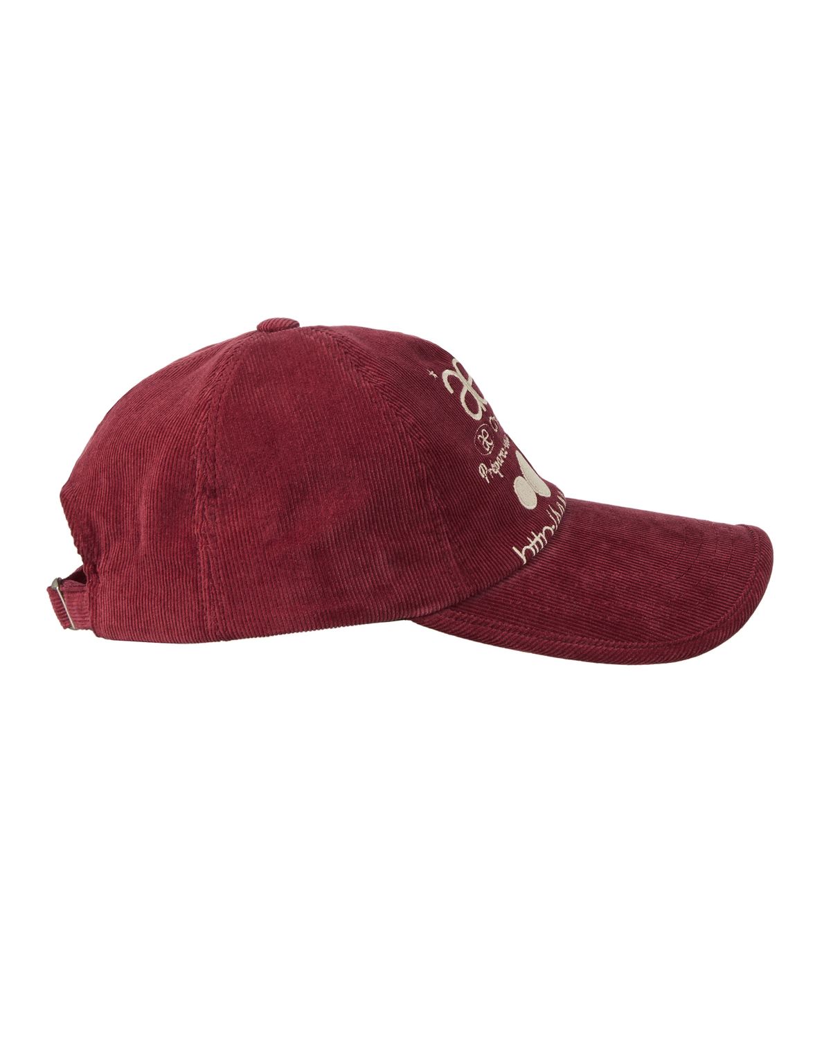 에이이에이이(AEAE) WEB LOGO CORDUROY CAP [BURGUNDY]