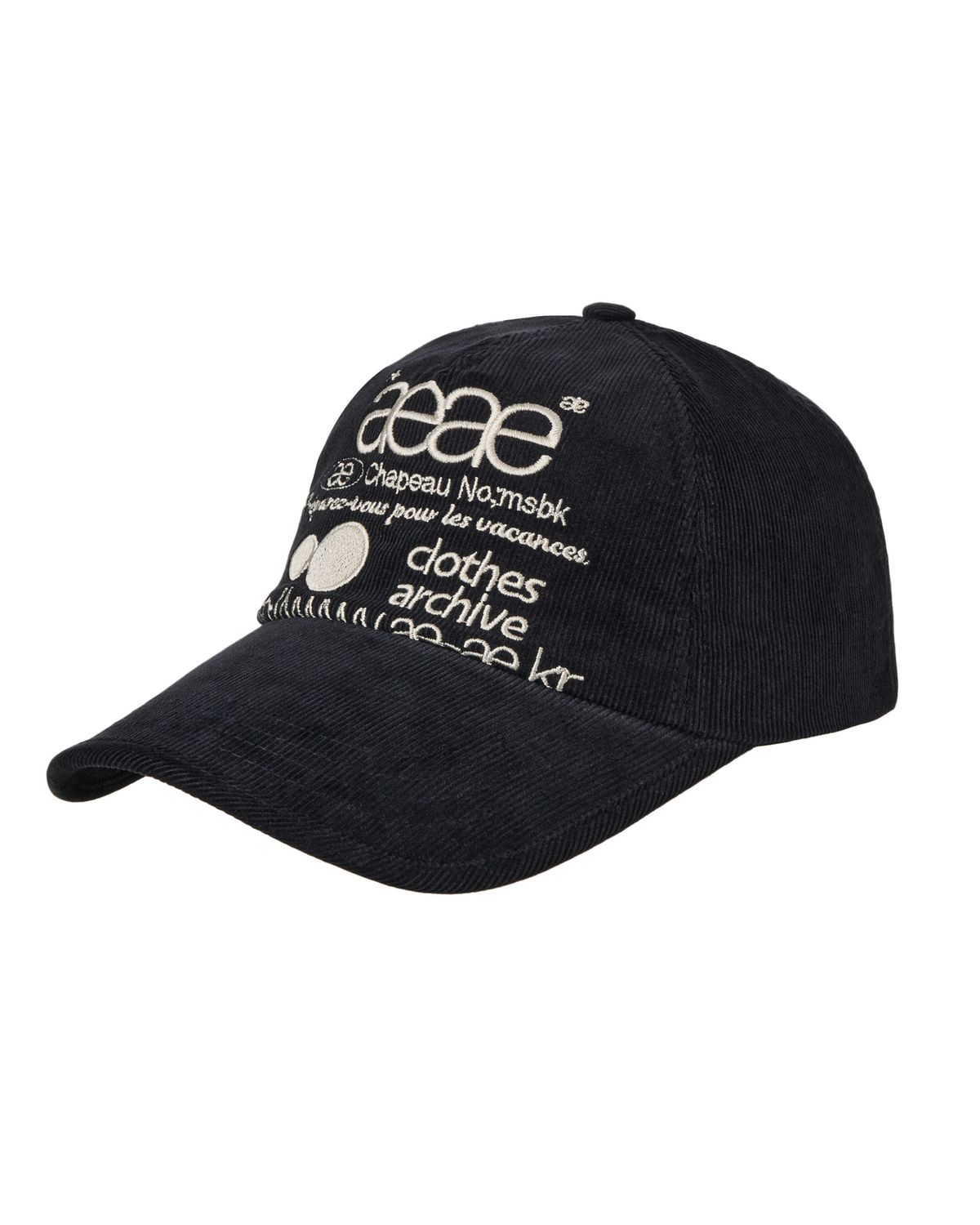 에이이에이이(AEAE) WEB LOGO CORDUROY CAP [DARK NAVY]