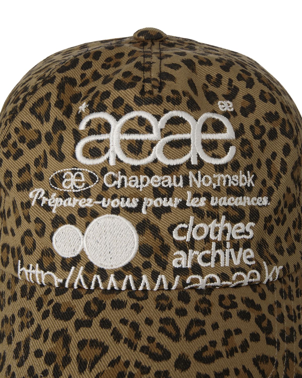 에이이에이이(AEAE) WEB LOGO LEOPARD CAP [MUSTARD]