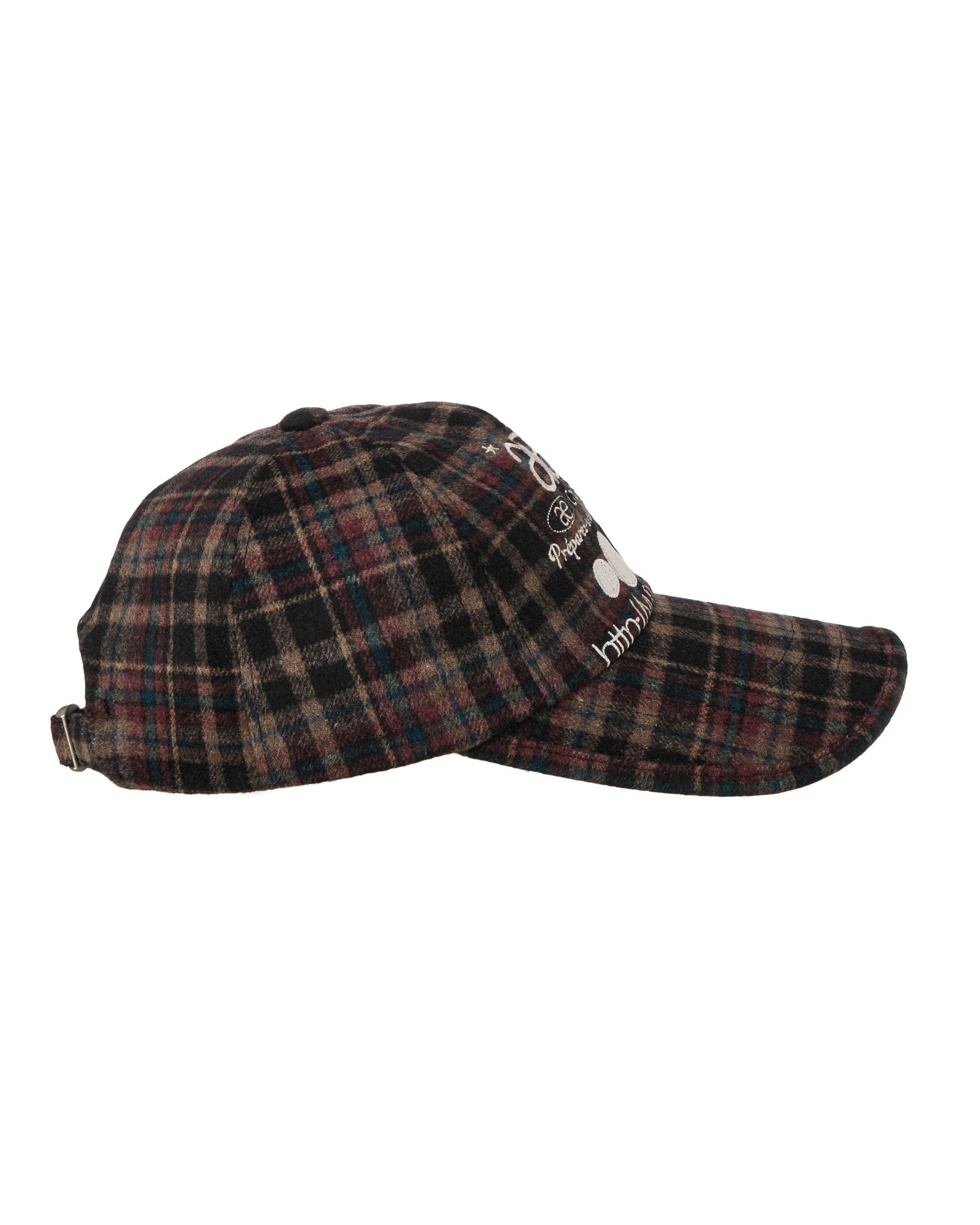 MUSINSA公式 | AEAE WEB LOGO WOOL CHECK CAP [BROWN]