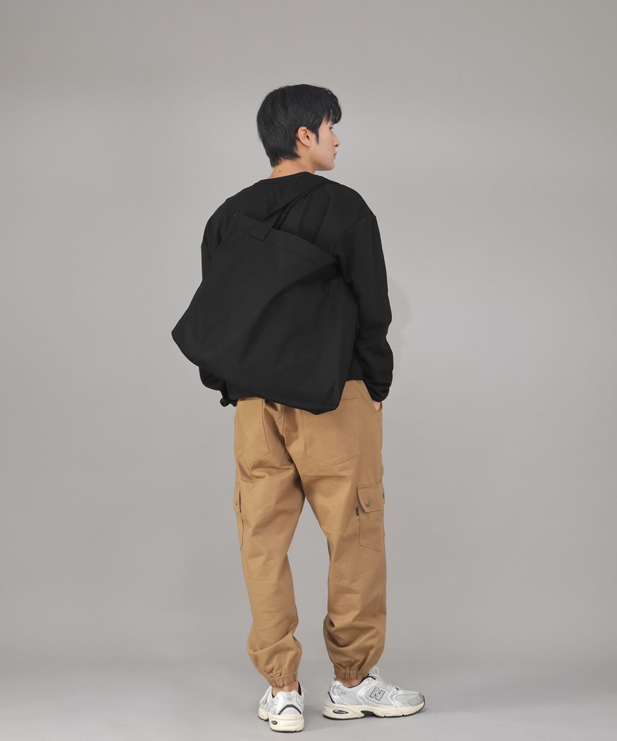 세인트크루(SAINTCREW) 메가 빅사이즈 솔리드 에코백 MSE-140 블랙 BKS