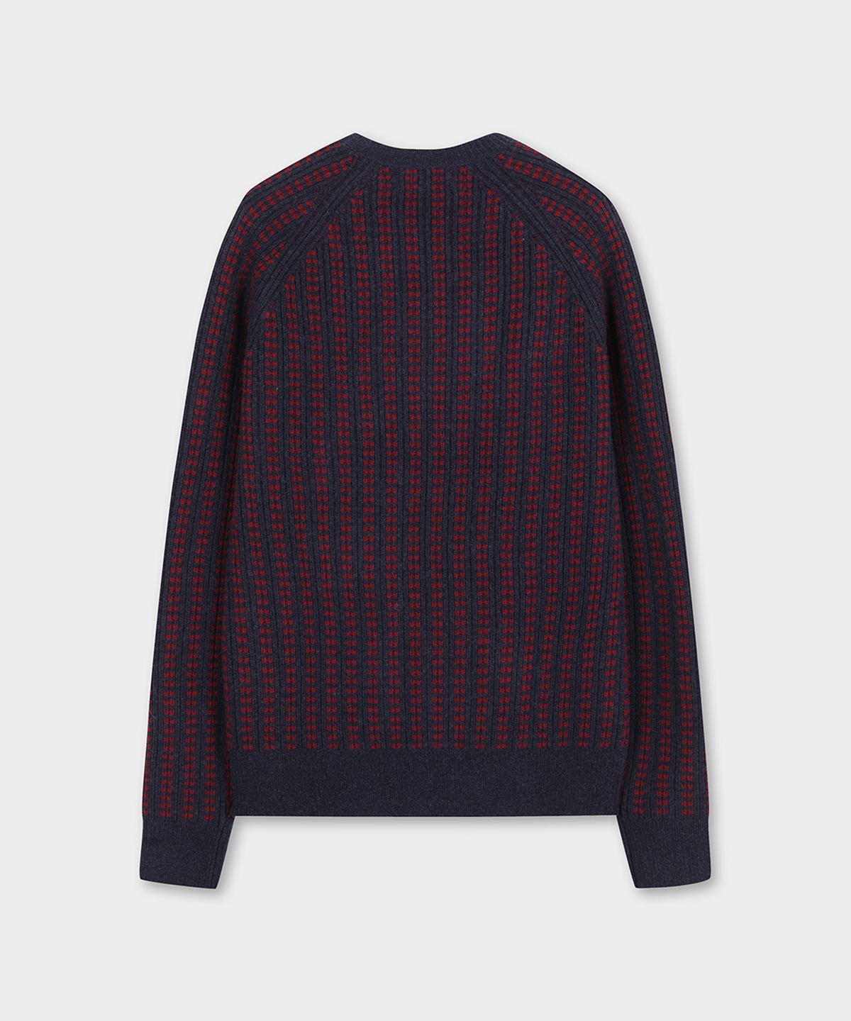 브룩스 브라더스(BROOKS BROTHERS) 립 스트라이프 도트 스웨터 (버건디) (BBWRMM3907EEW)