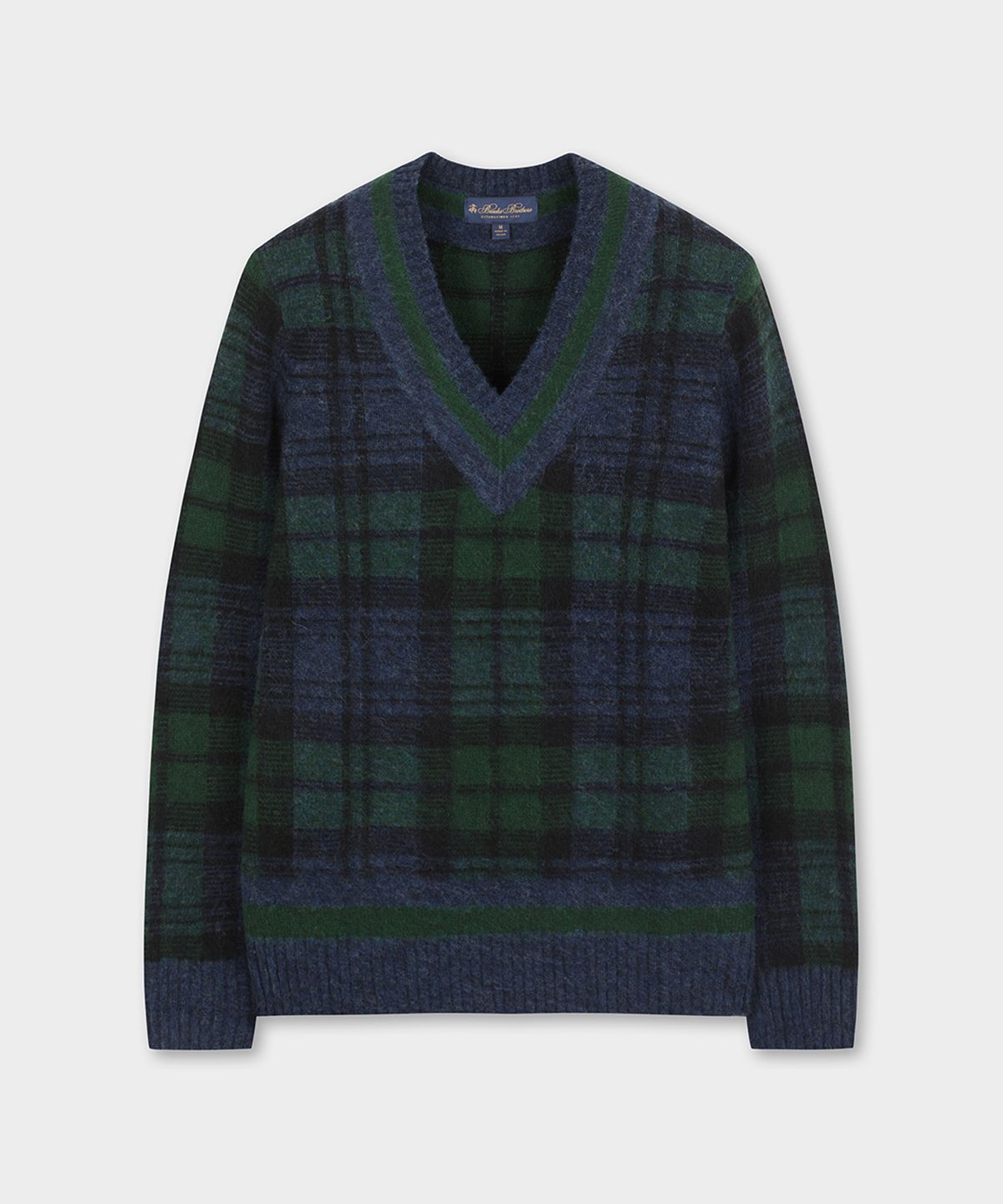 브룩스 브라더스(BROOKS BROTHERS) 브러쉬드 울 블랙와치 테니스 스웨터 (멀티) (BBWNMM38797EW)