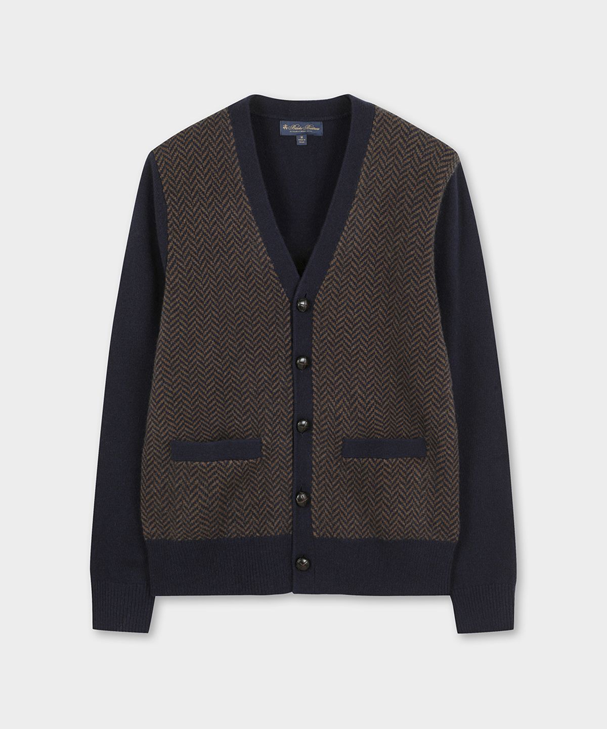 브룩스 브라더스(BROOKS BROTHERS) 울 헤링본 가디건 (네이비) (BBWCMM38954EW)