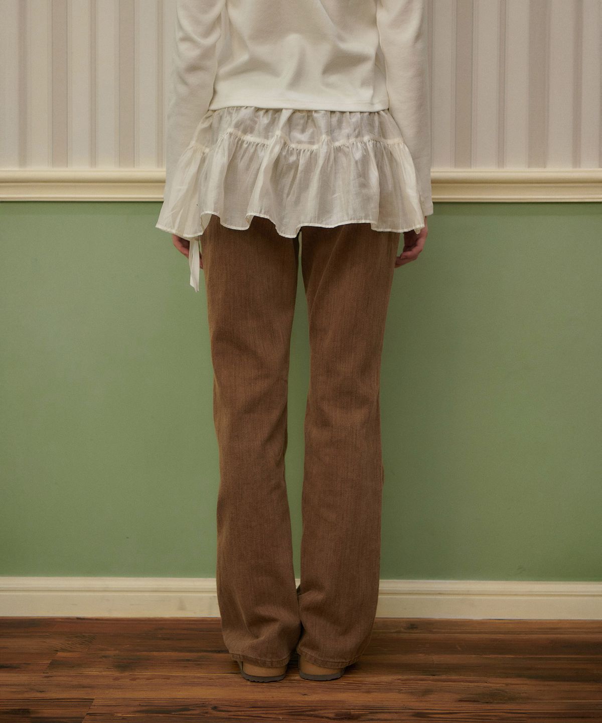판도라핏(PANDORAFIT) Wendy Frill Layered Skirt