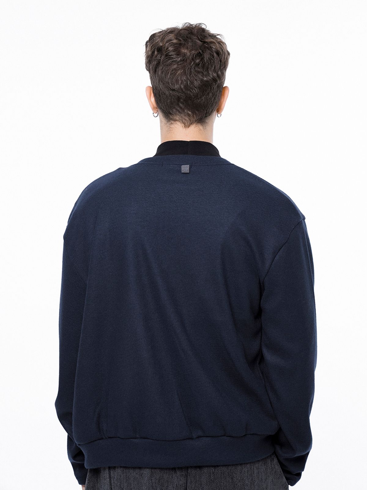 챈세스노이(CHANCE'S NOI) Hard Two-way Zip-up Cardigan - Navy /W243TP11NYM