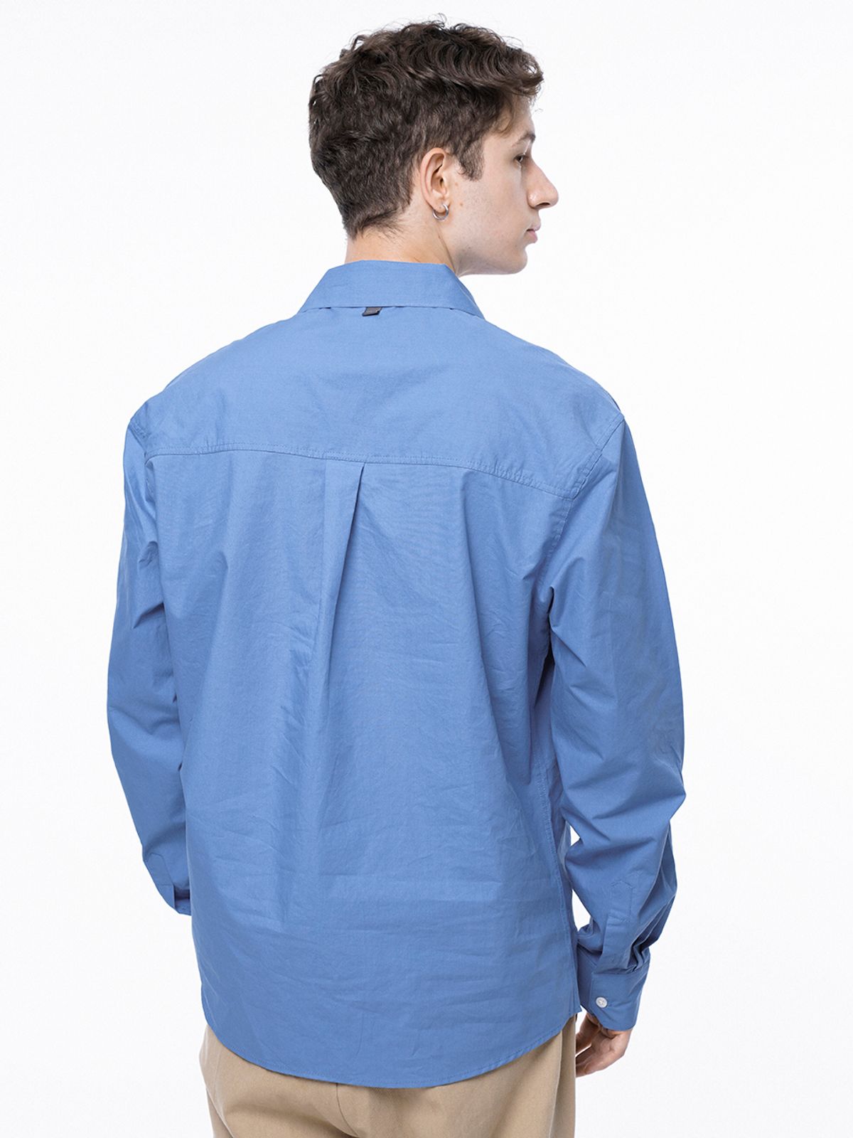 챈세스노이(CHANCE'S NOI) Standard Polygon Pocket Shirt - Royal Blue /M243SH01BL