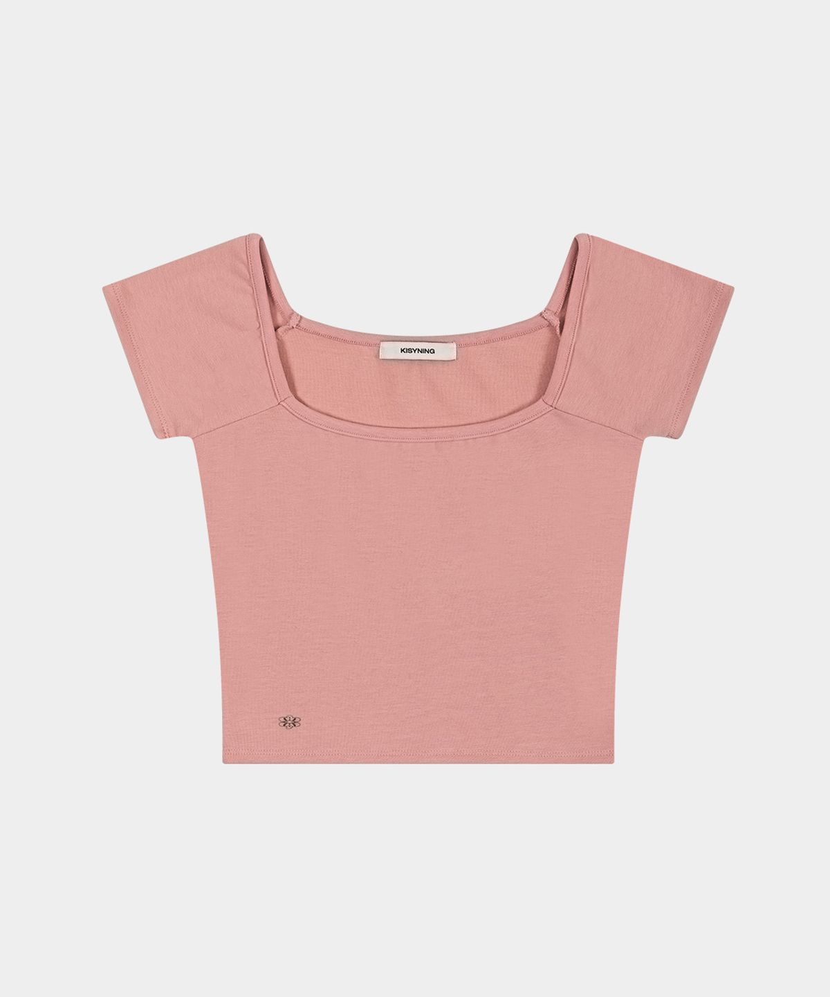 키시닝(KISYNING) Metal Symbol Square Round Neck (thick version) - Pink