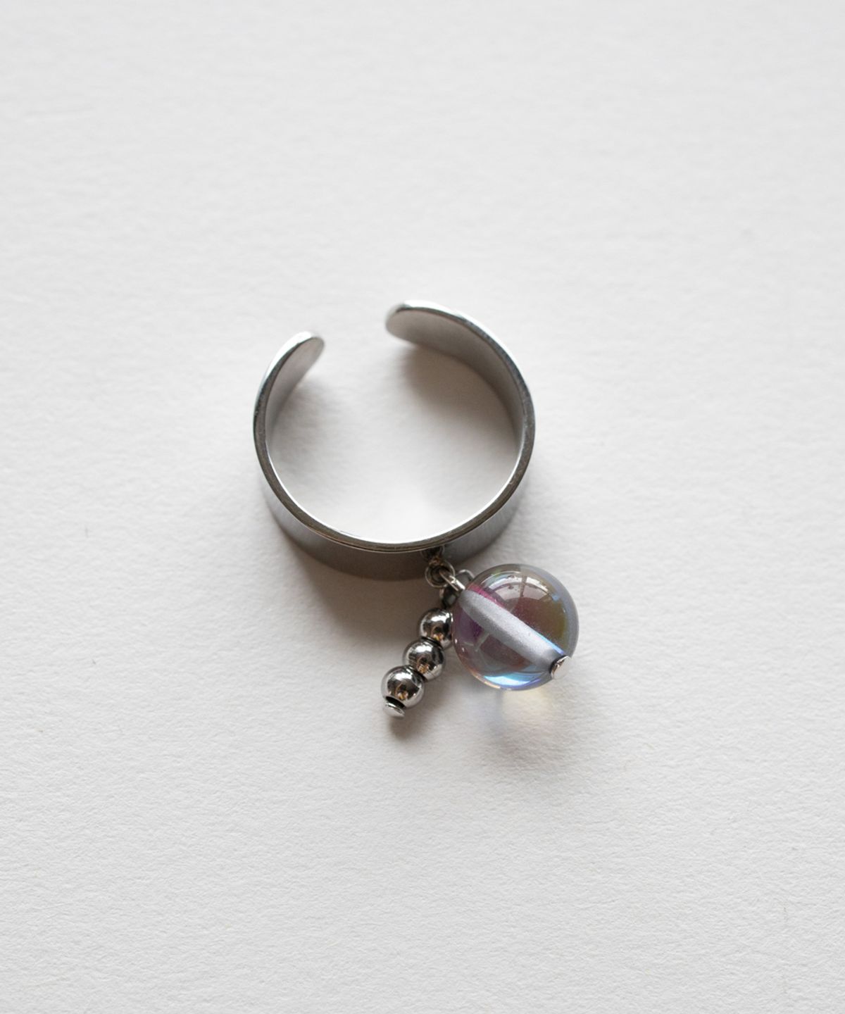 메리모티브(MERRYMOTIVE) Grey moonstone bold ring