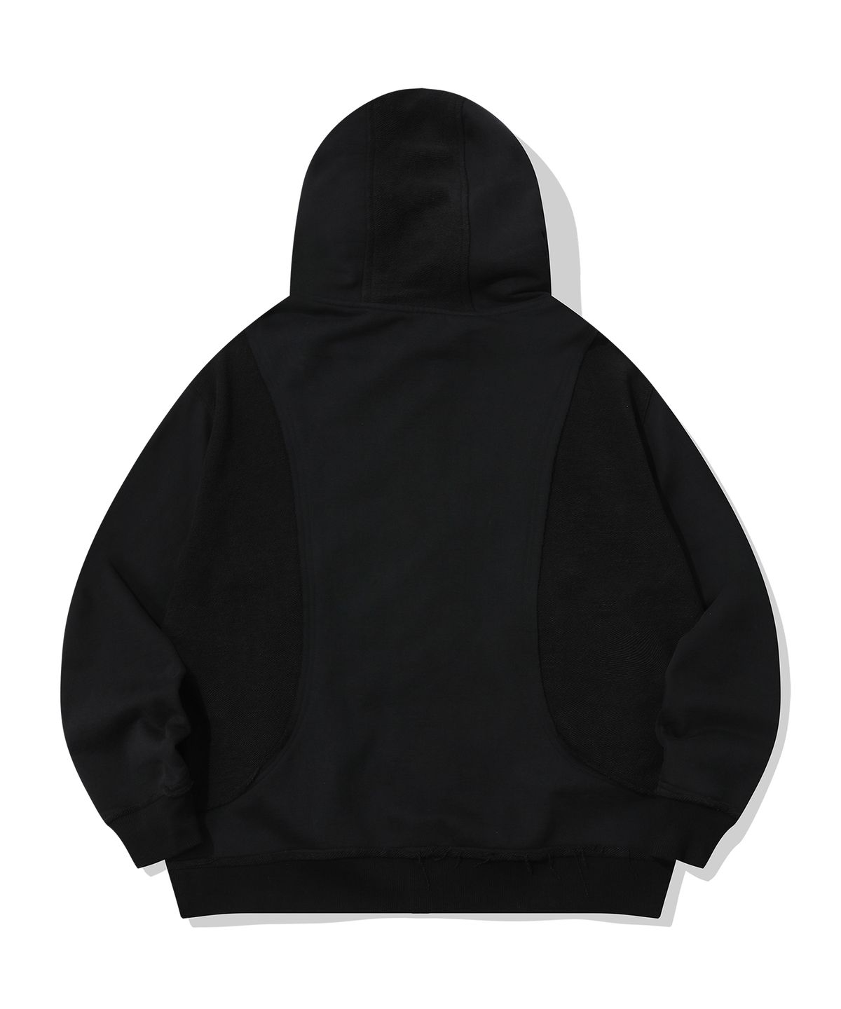 에피소드 언타이틀(EPISODE UNTITLED) IN&OUT PATCHWORK ZIP-UP HOODIE_BLACK