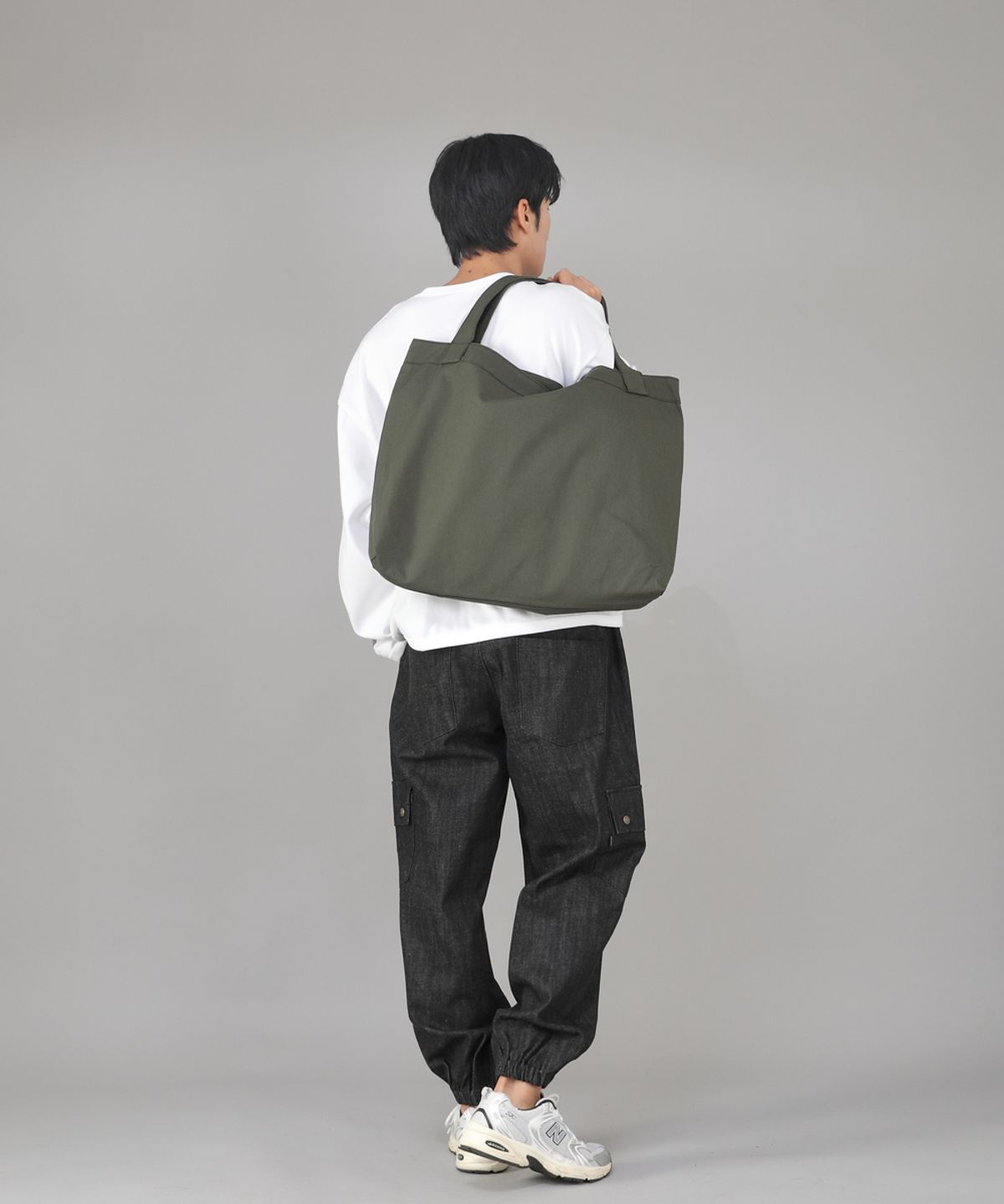 세인트크루(SAINTCREW) 메가 빅사이즈 솔리드 에코백 MSE-140 카키 BKS
